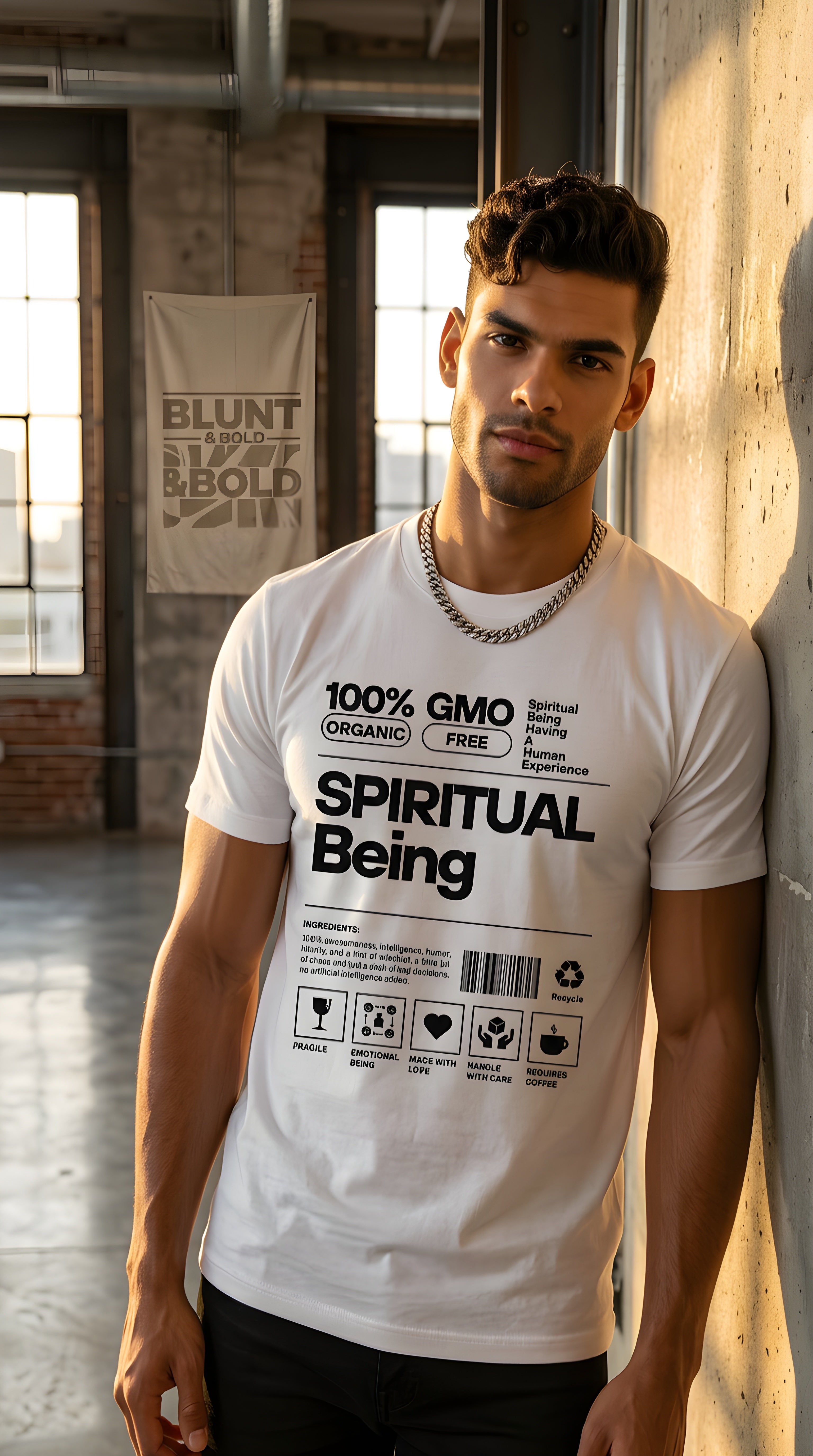 Mens Spiritual Being Organic Tee