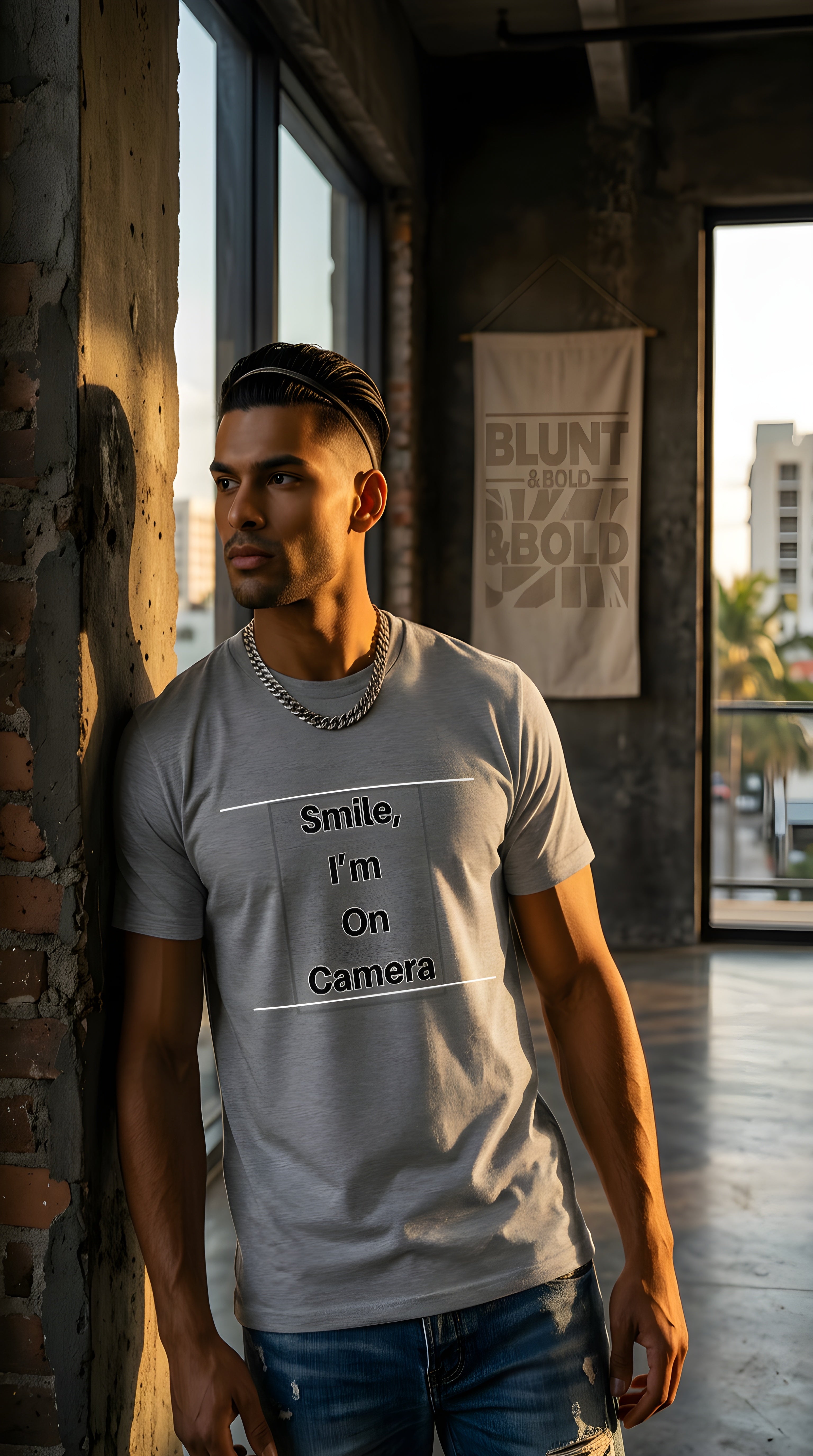 Mens Smile  organic mid-light Tee
