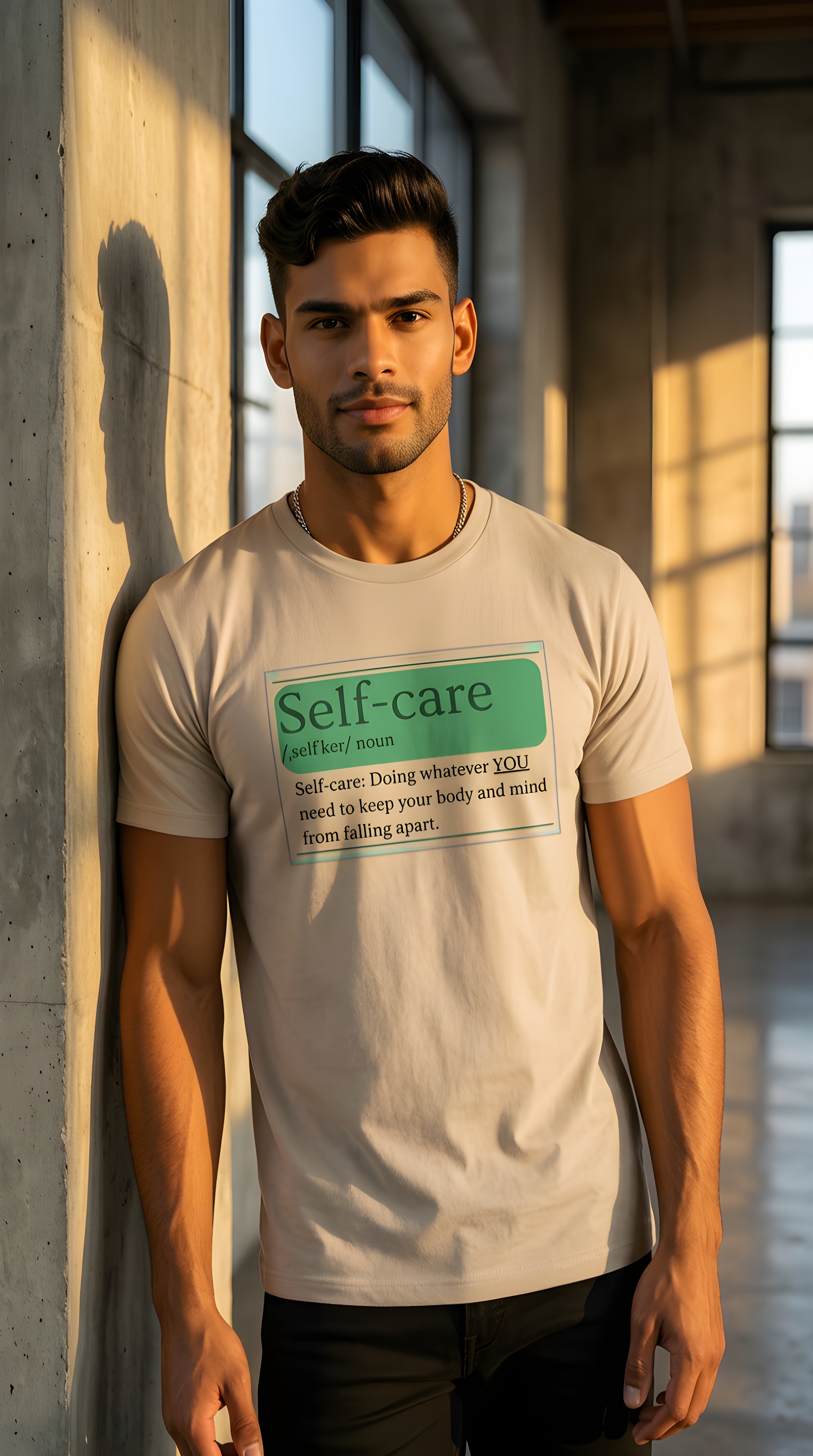 Mens Self Care  organic mid-light Tee