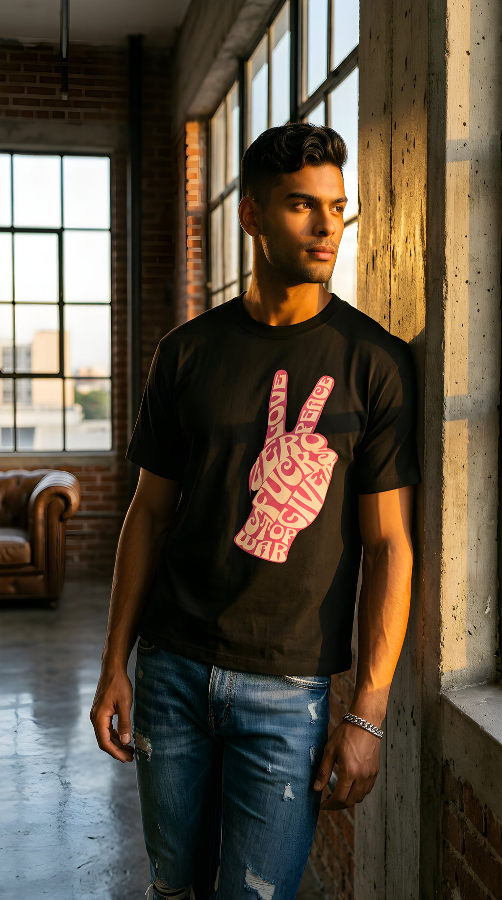 Mens 'ZERO FUCKS" Oversized Tee