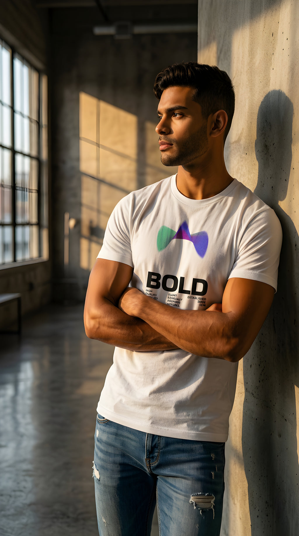 MENS ' BOLD ' organic mid-light Tee