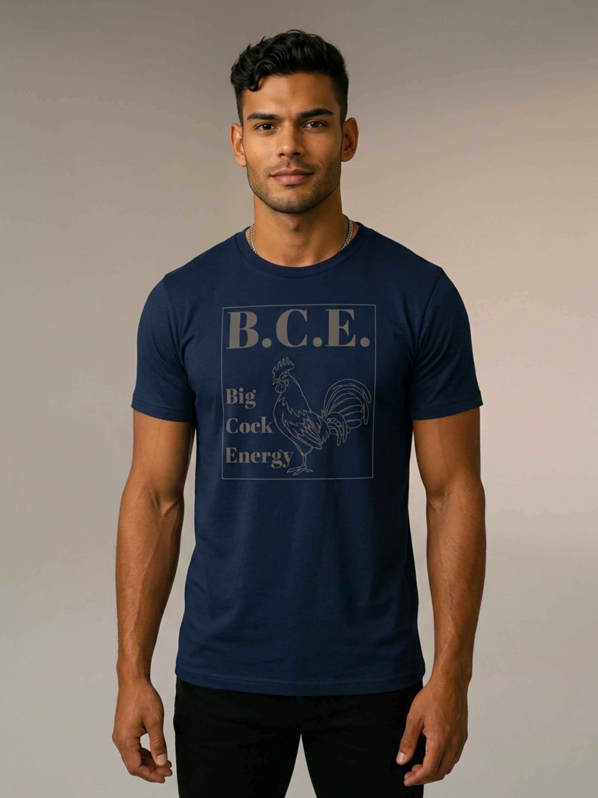 MENS 'B.C.E BIGCOCK ENERGY'  organic mid-light TEE