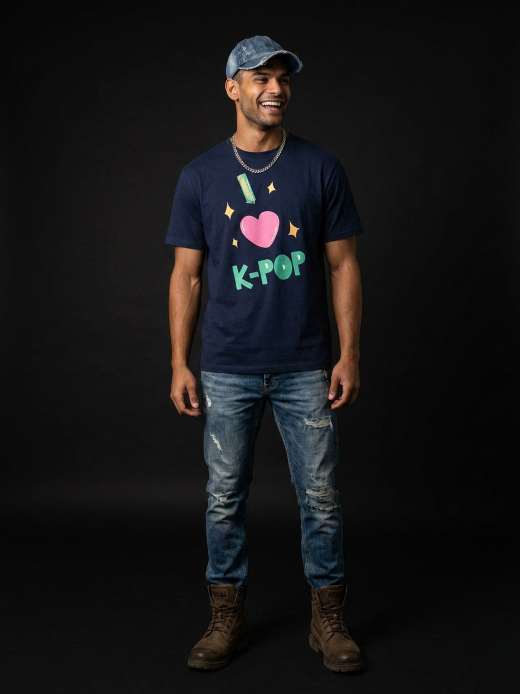 MENS 'K-POP LOVE' organic mid-light TEE