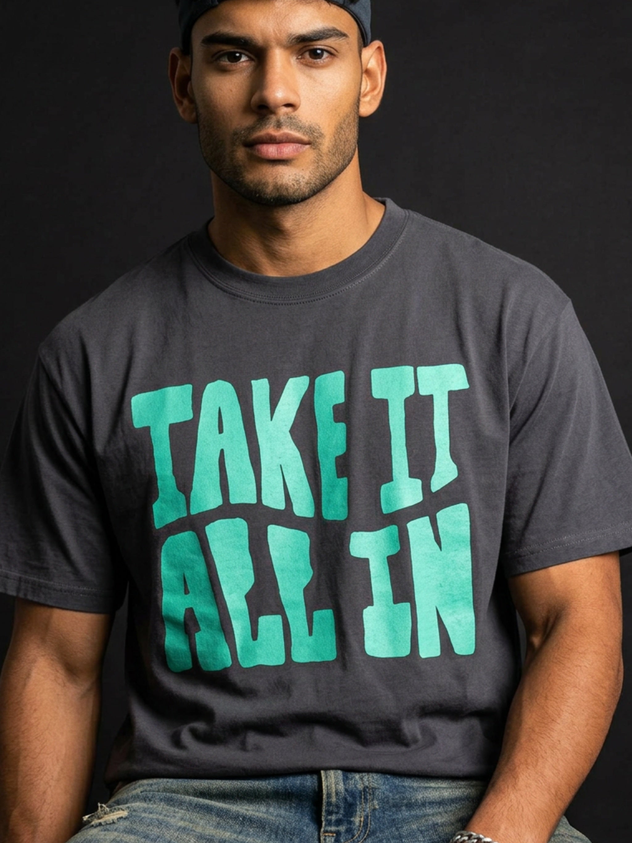 MENS 'Take It All'  In Boxy Tee