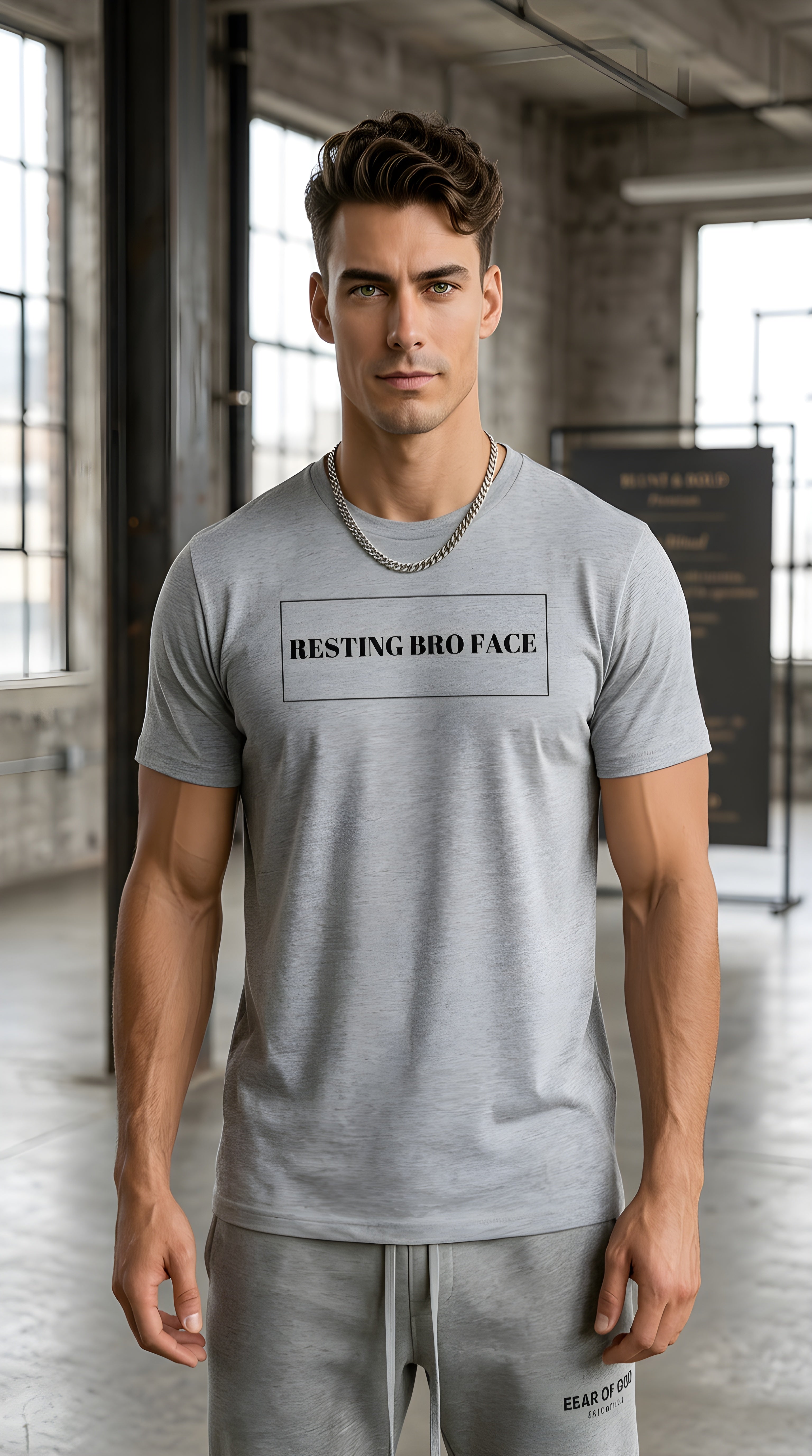 Mens Rest Bro Face Organic Tee