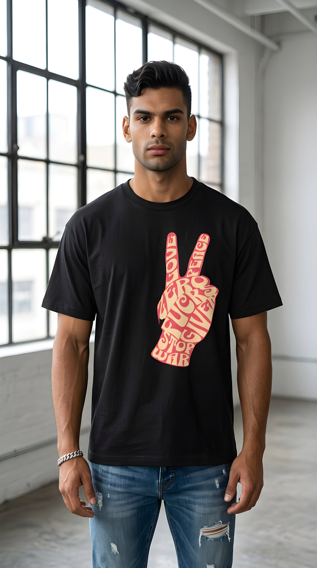 Mens 'ZERO FUCKS" Oversized Tee