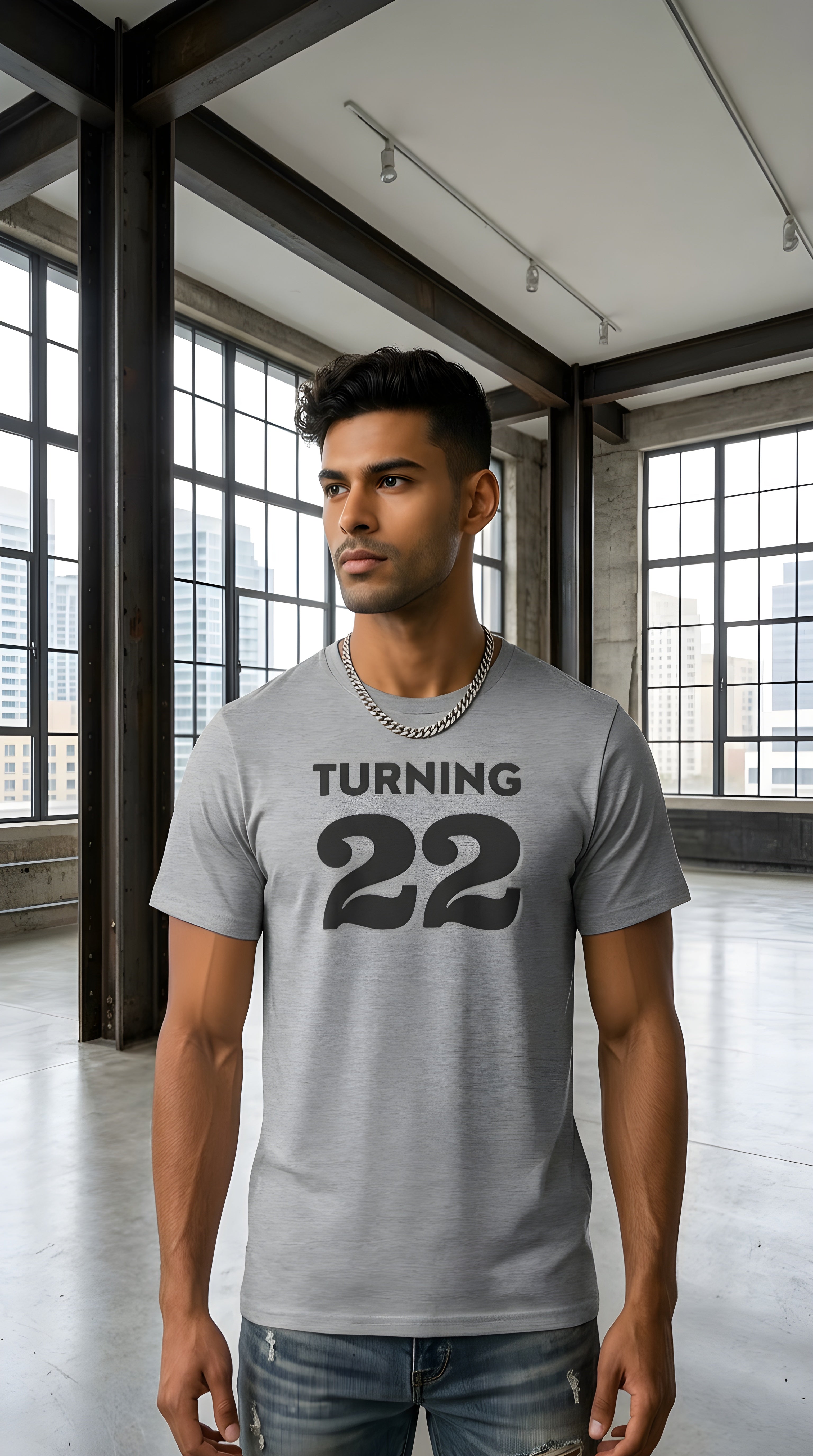 Mens Turning 22 organic mid-light Tee