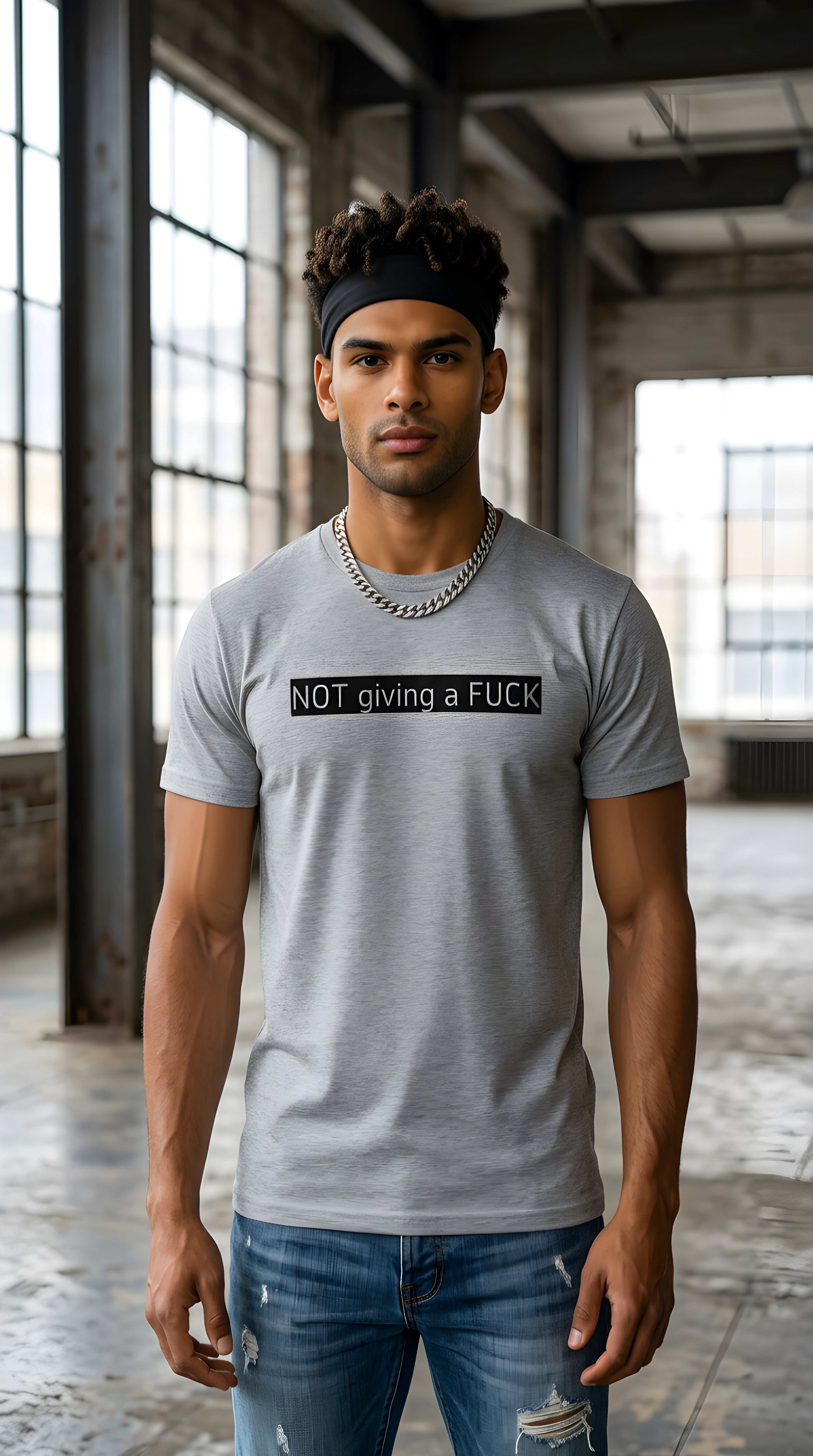 Mens IDGAF  organic mid-light Tee
