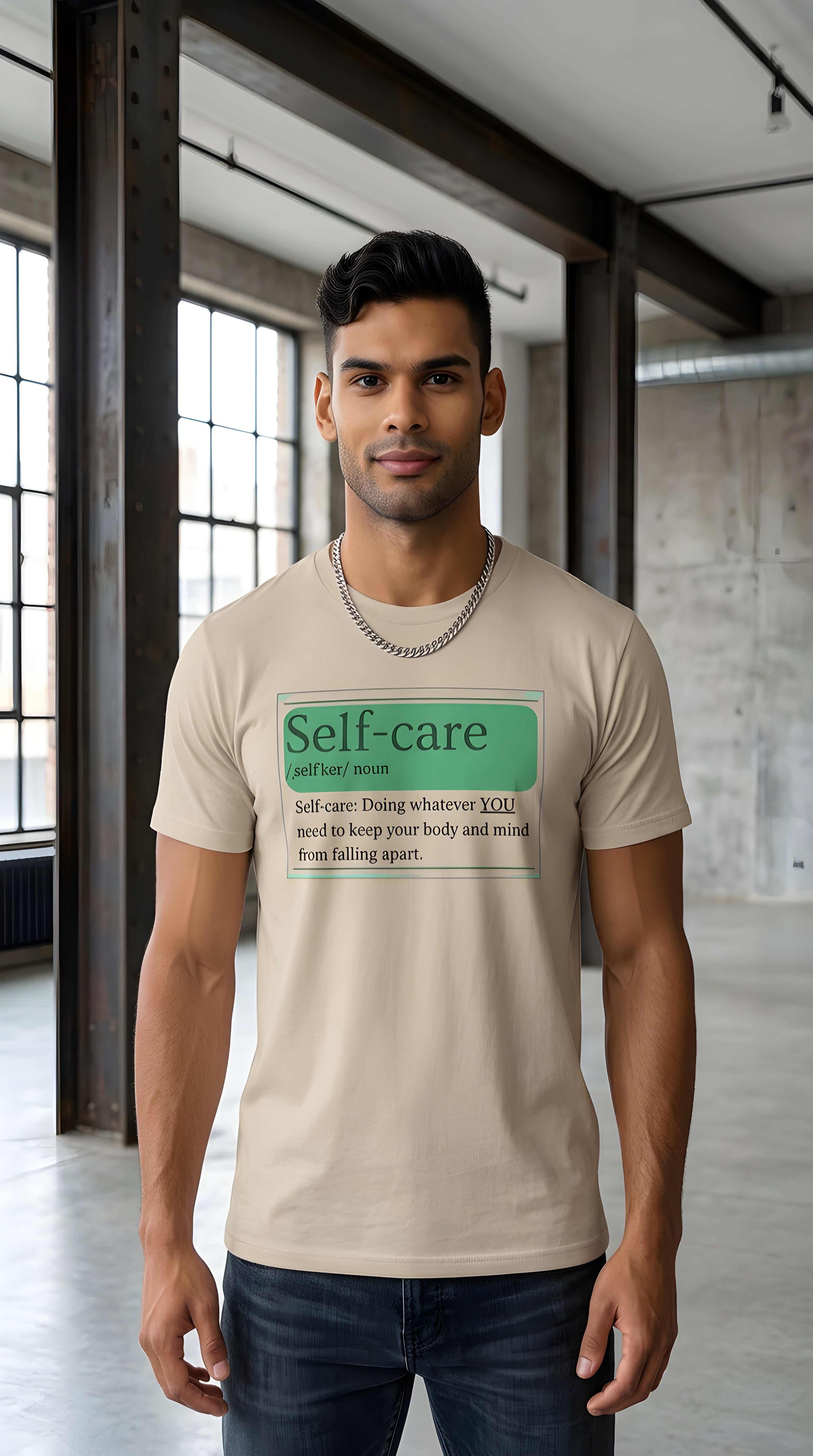Mens Self Care  organic mid-light Tee