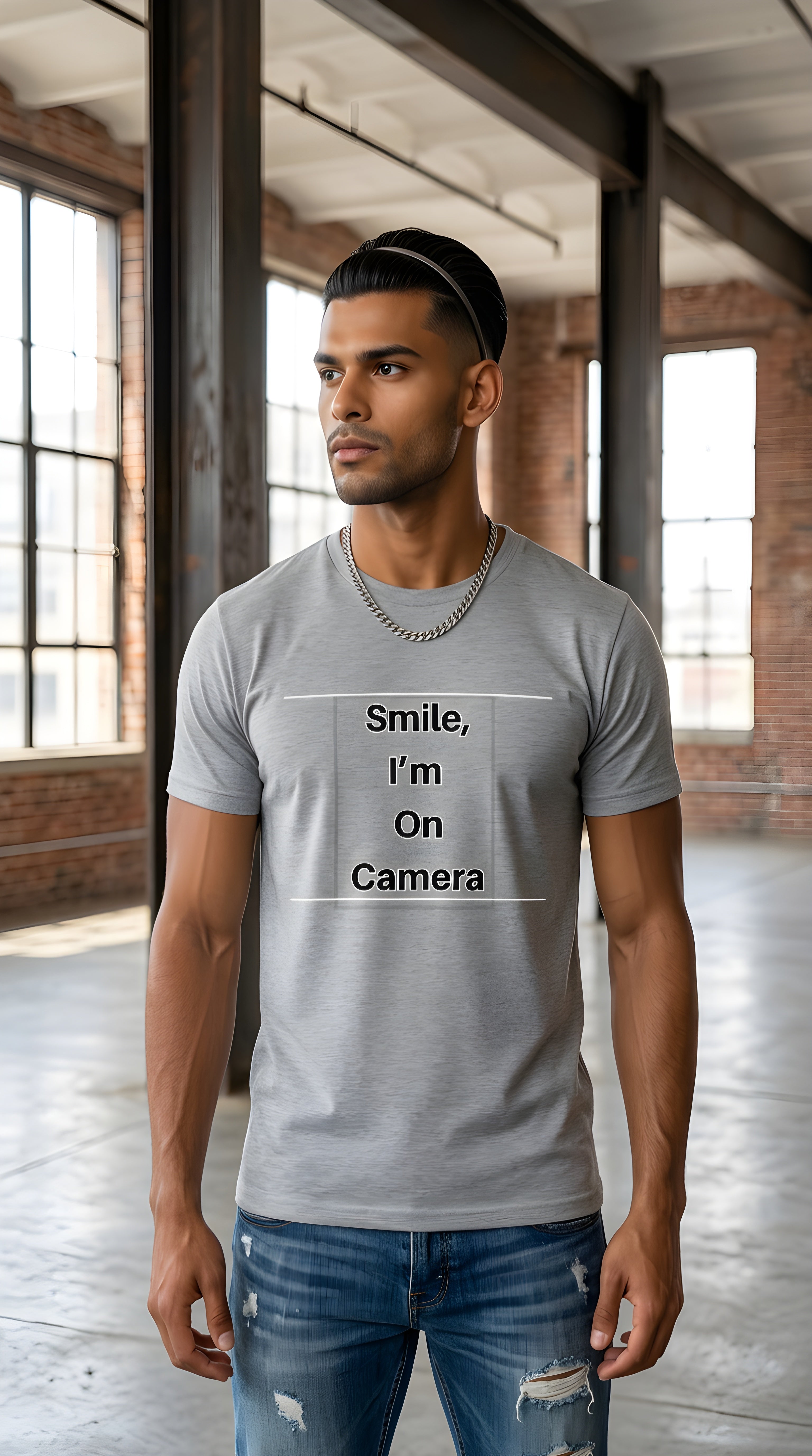 Mens Smile  organic mid-light Tee