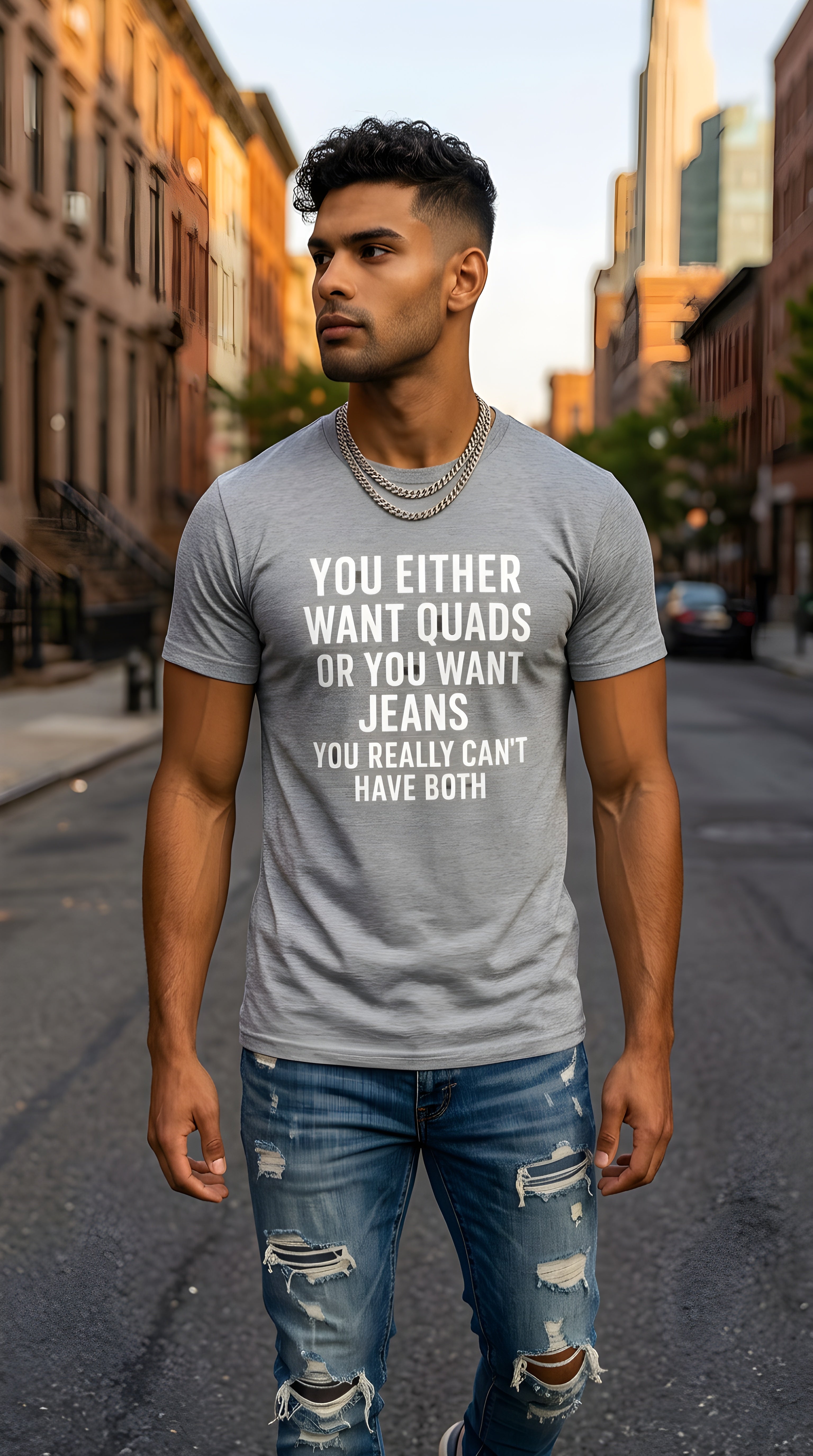 Mens You Either Want organic mid-light Tee