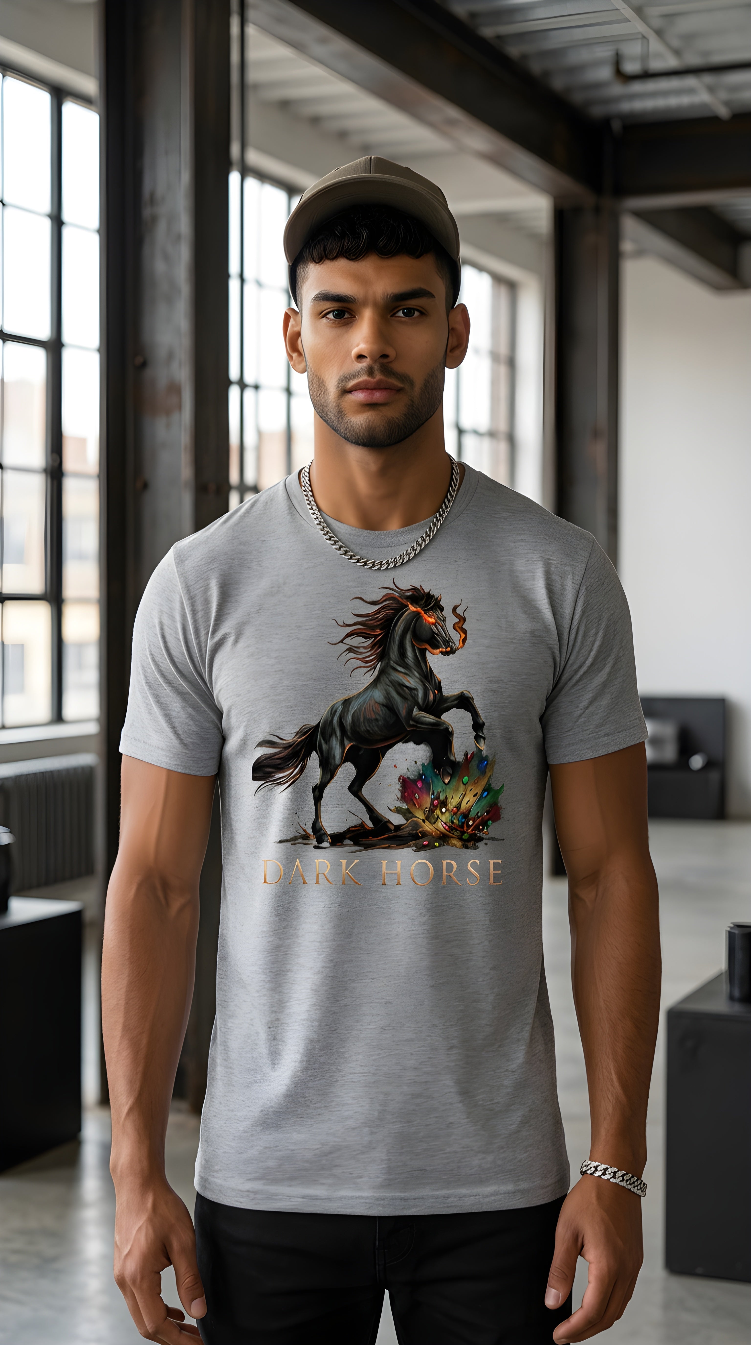 MENS ' DARK HORSE '  organic mid-light Tee