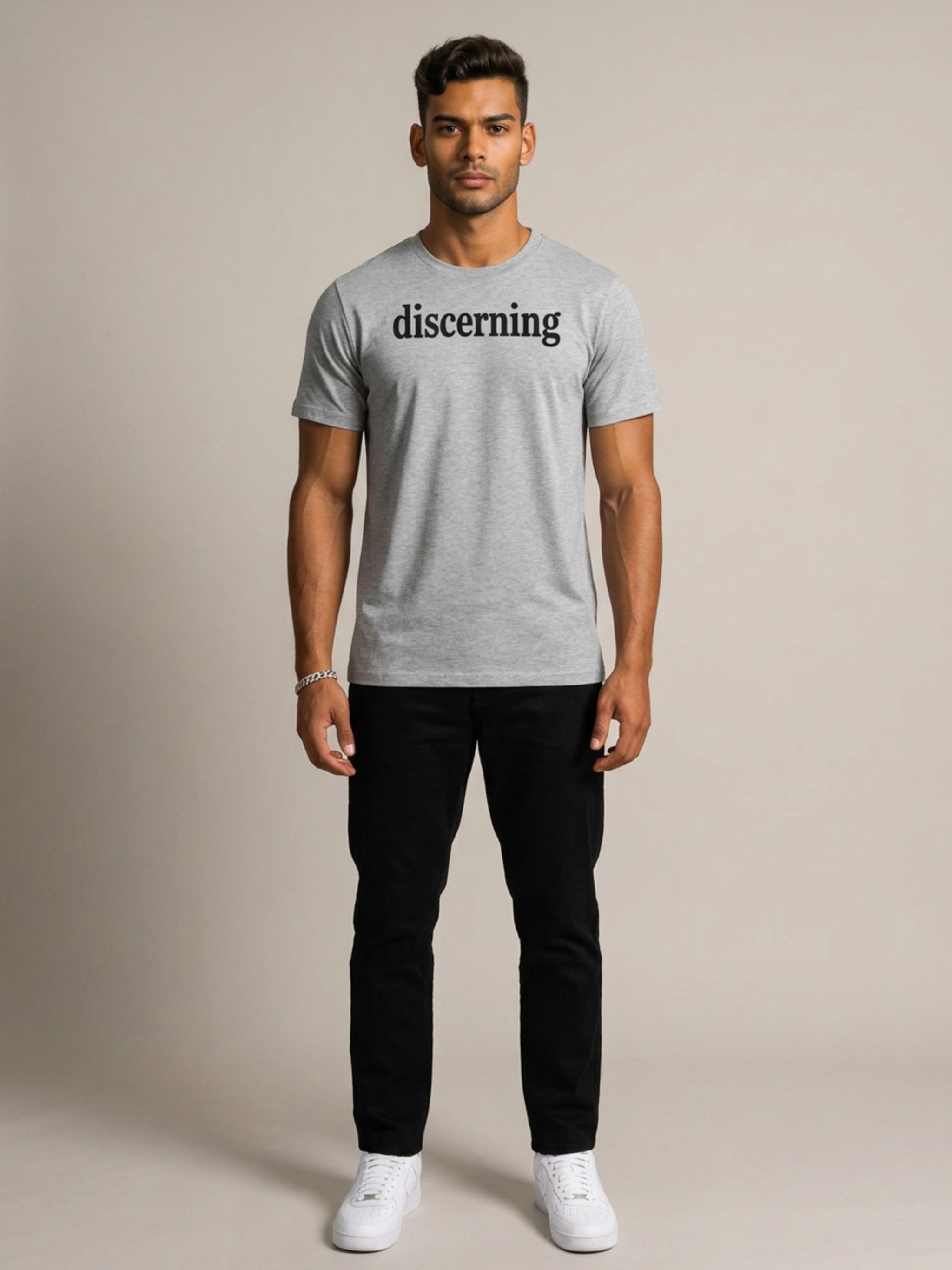 MENS 'DICERNING' organic mid-light TEE