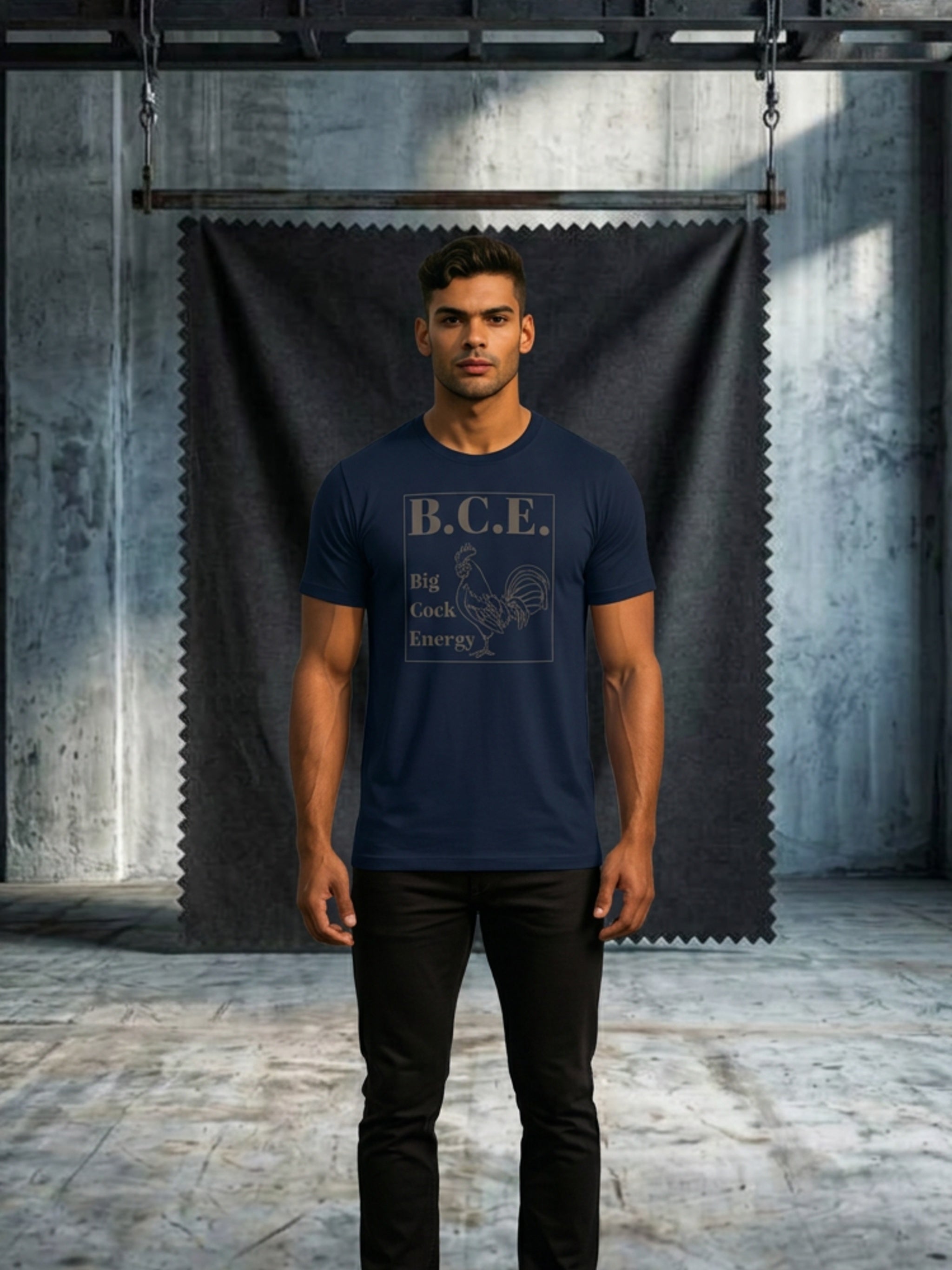 MENS 'B.C.E BIGCOCK ENERGY'  organic mid-light TEE