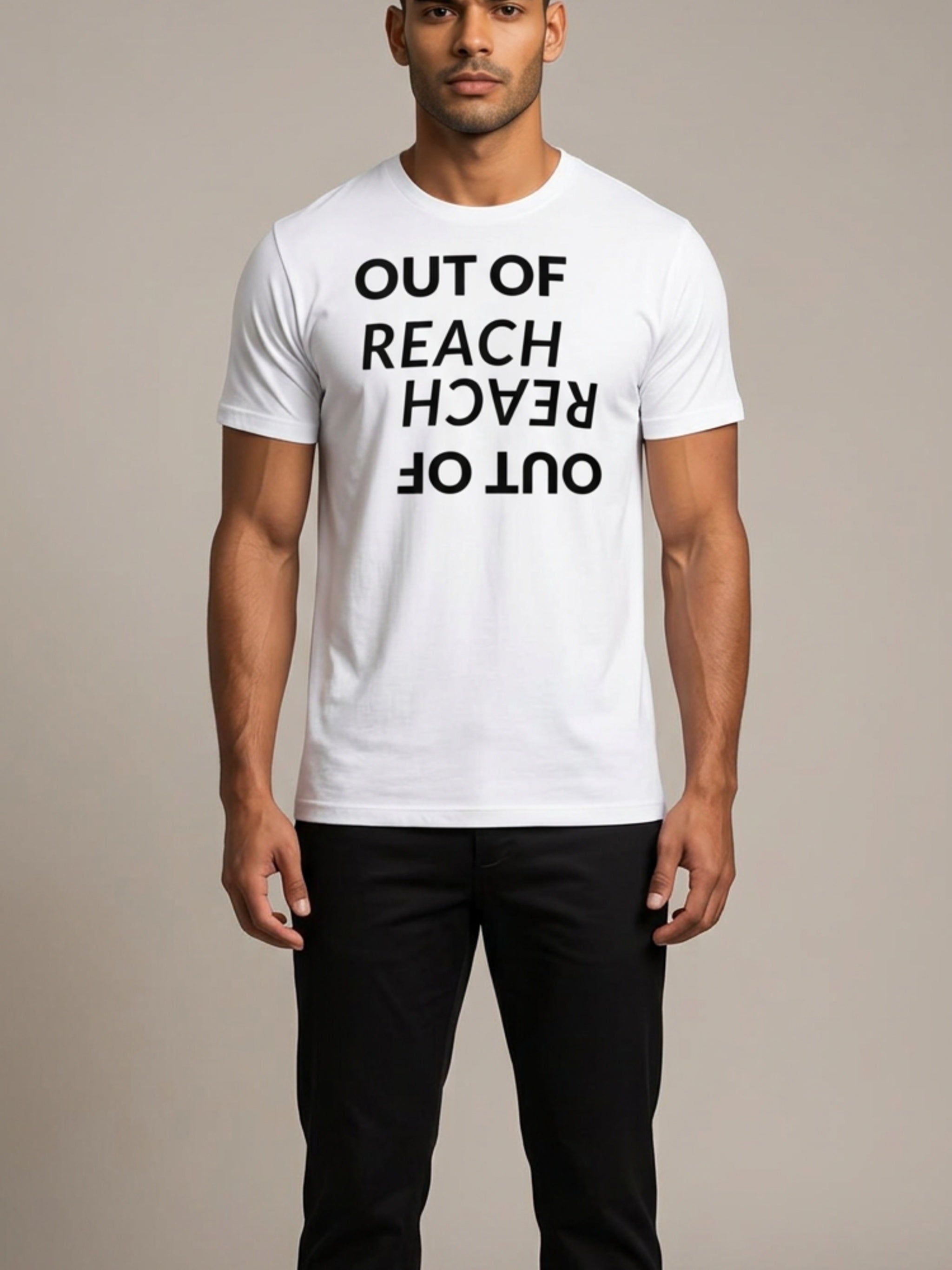 MENS 'OUT OF REACH' organic mid-light TEE