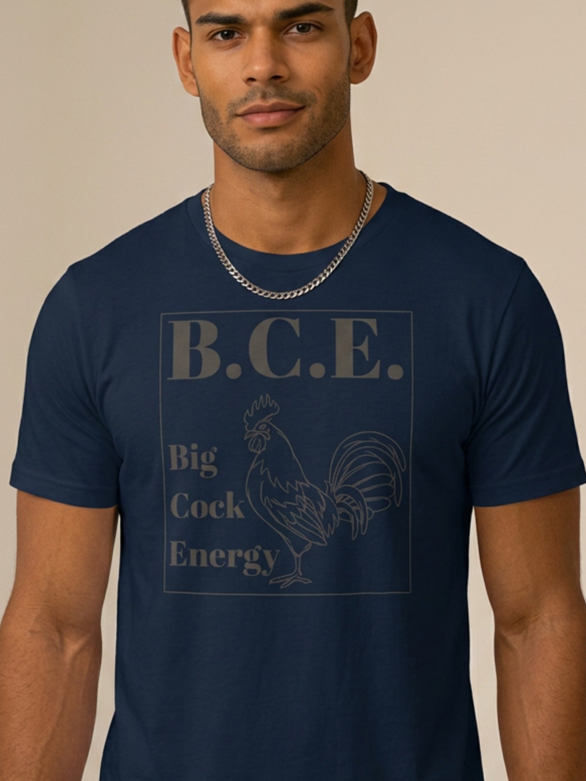MENS 'B.C.E BIGCOCK ENERGY'  organic mid-light TEE