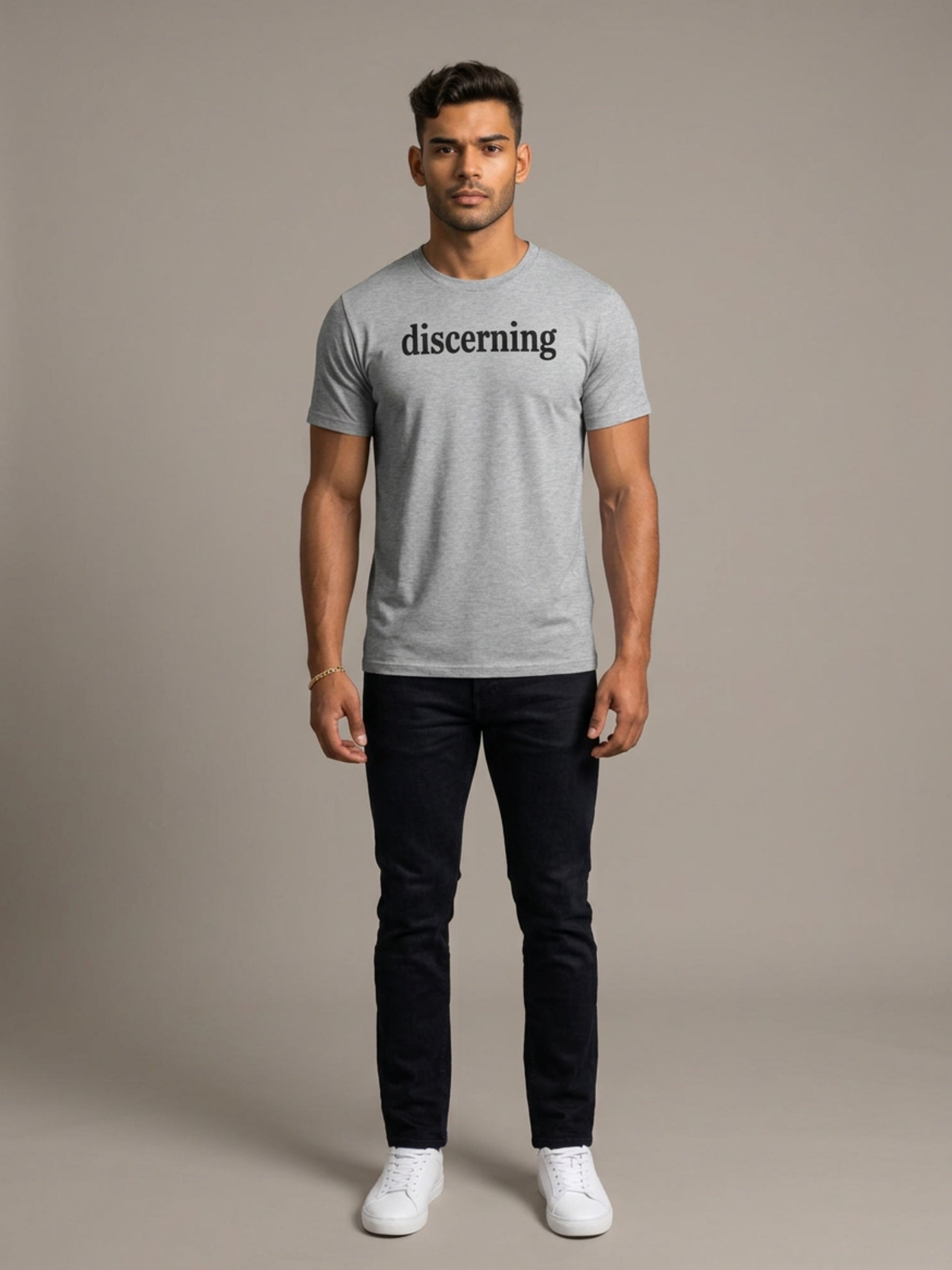 MENS 'DICERNING' organic mid-light TEE