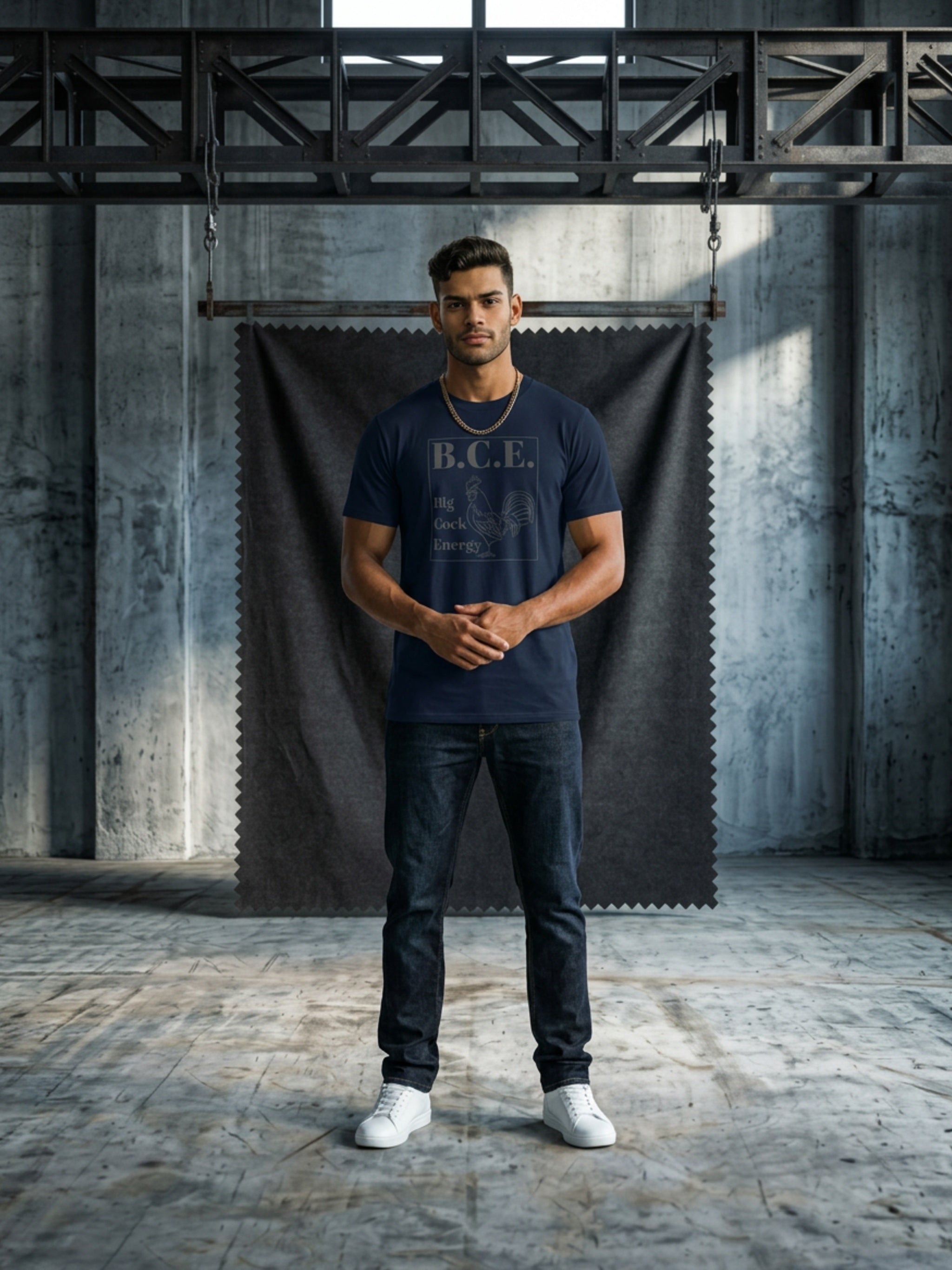 MENS 'B.C.E BIGCOCK ENERGY'  organic mid-light TEE