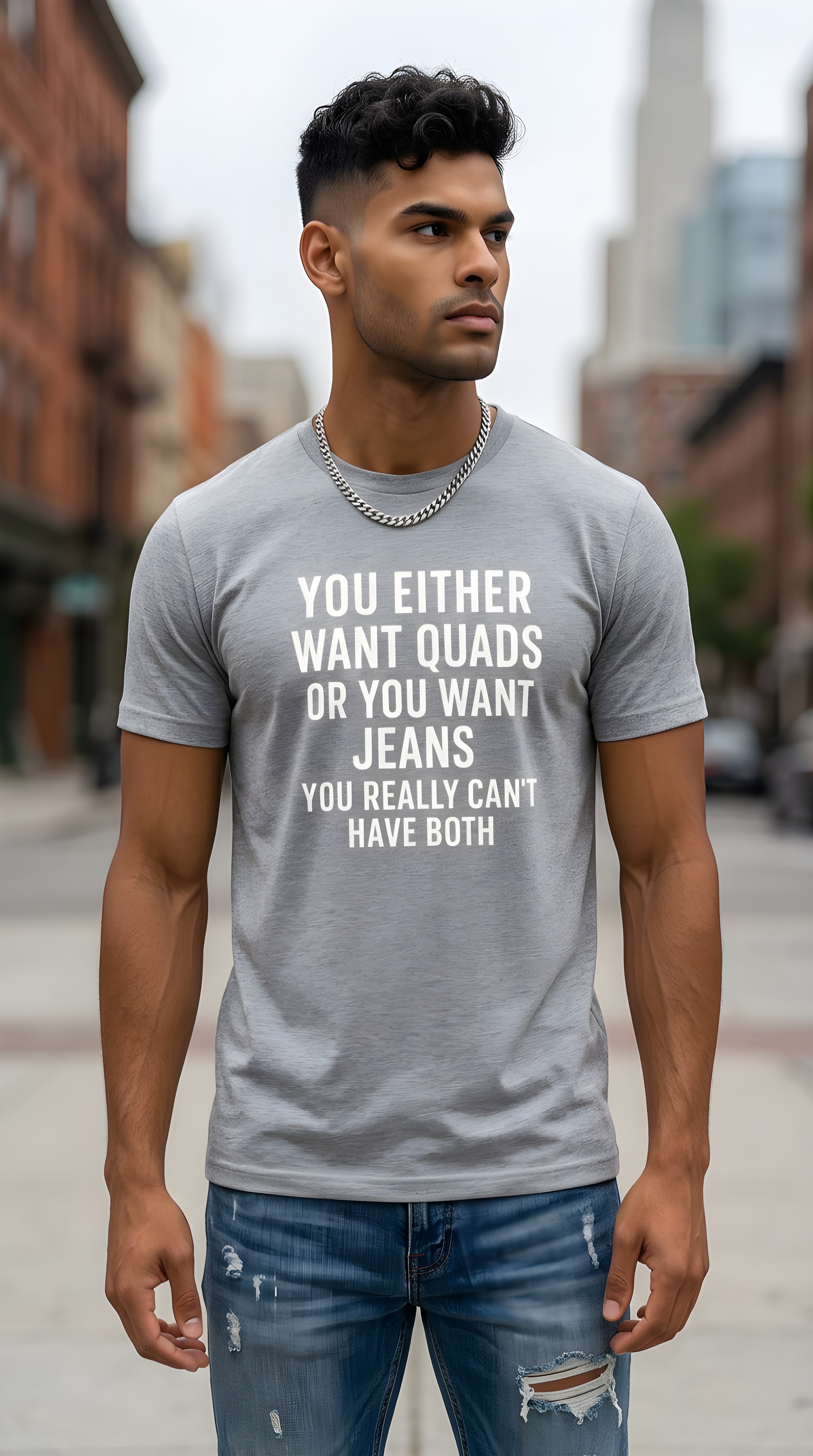 Mens You Either Want organic mid-light Tee