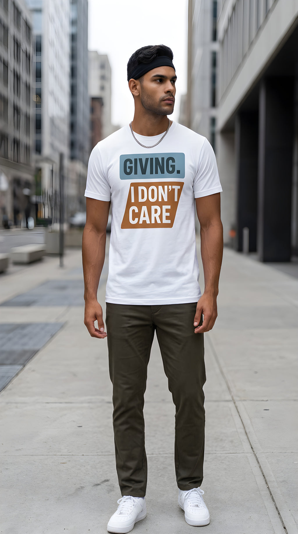 MENS 'GIVING I DON'T CARE'