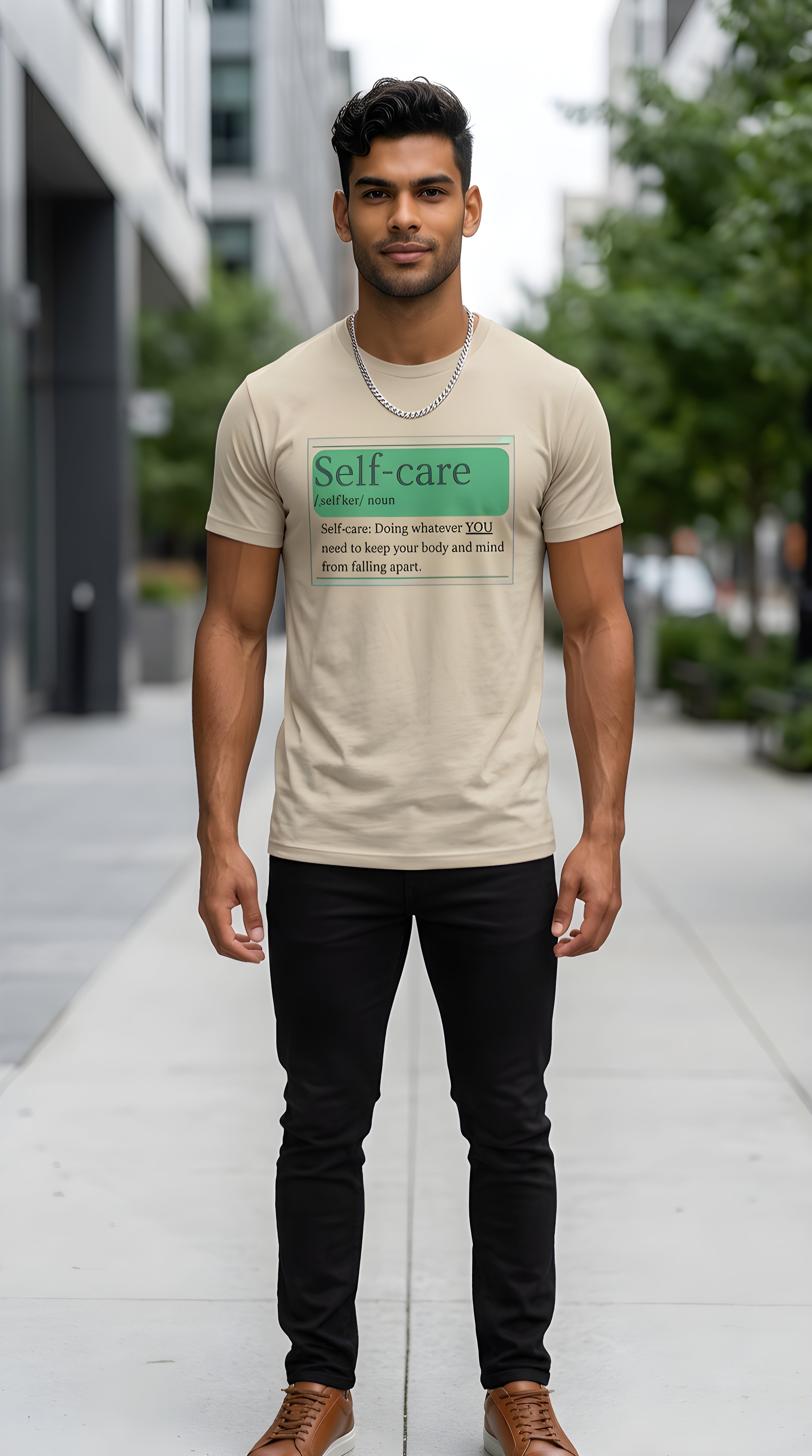 Mens Self Care  organic mid-light Tee