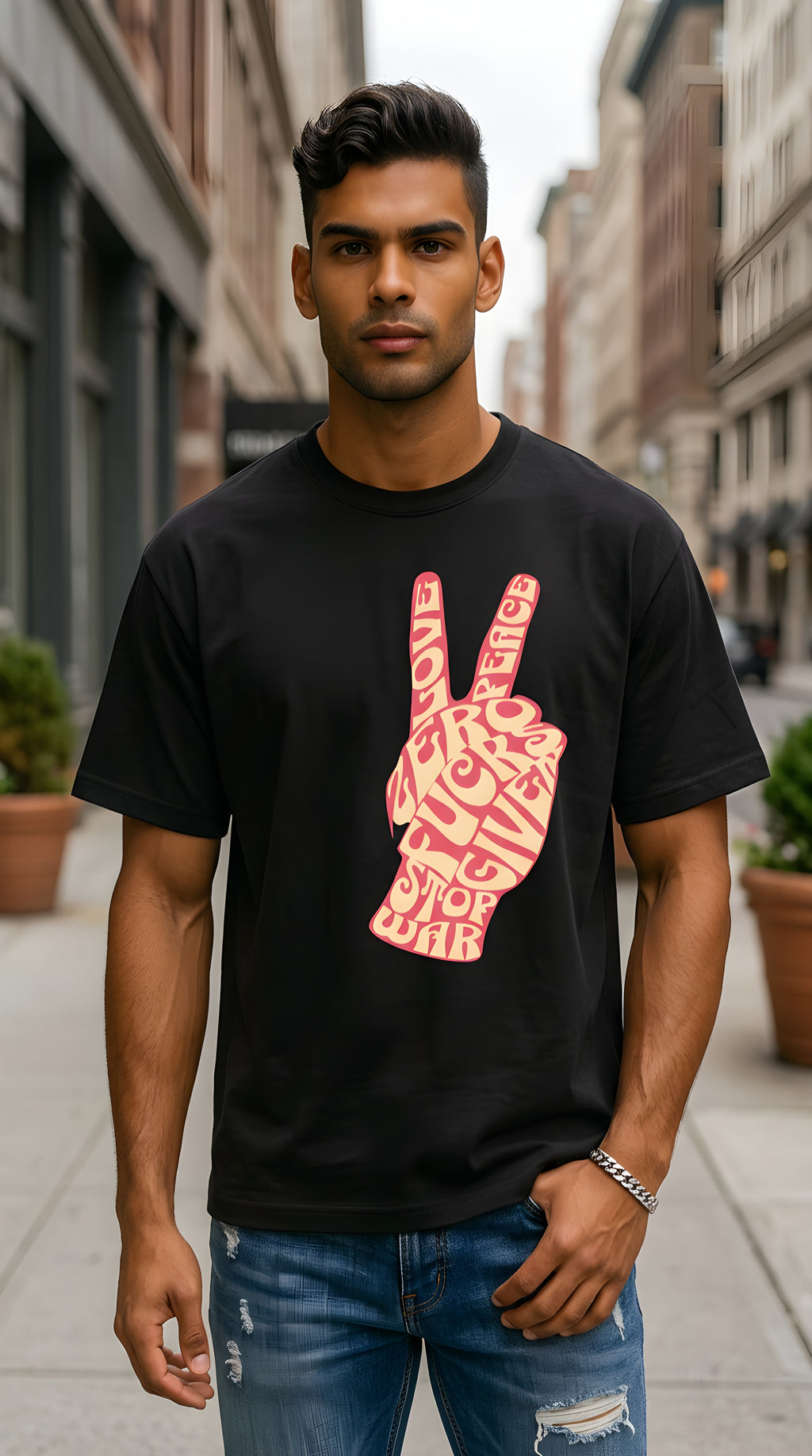 Mens 'ZERO FUCKS" Oversized Tee