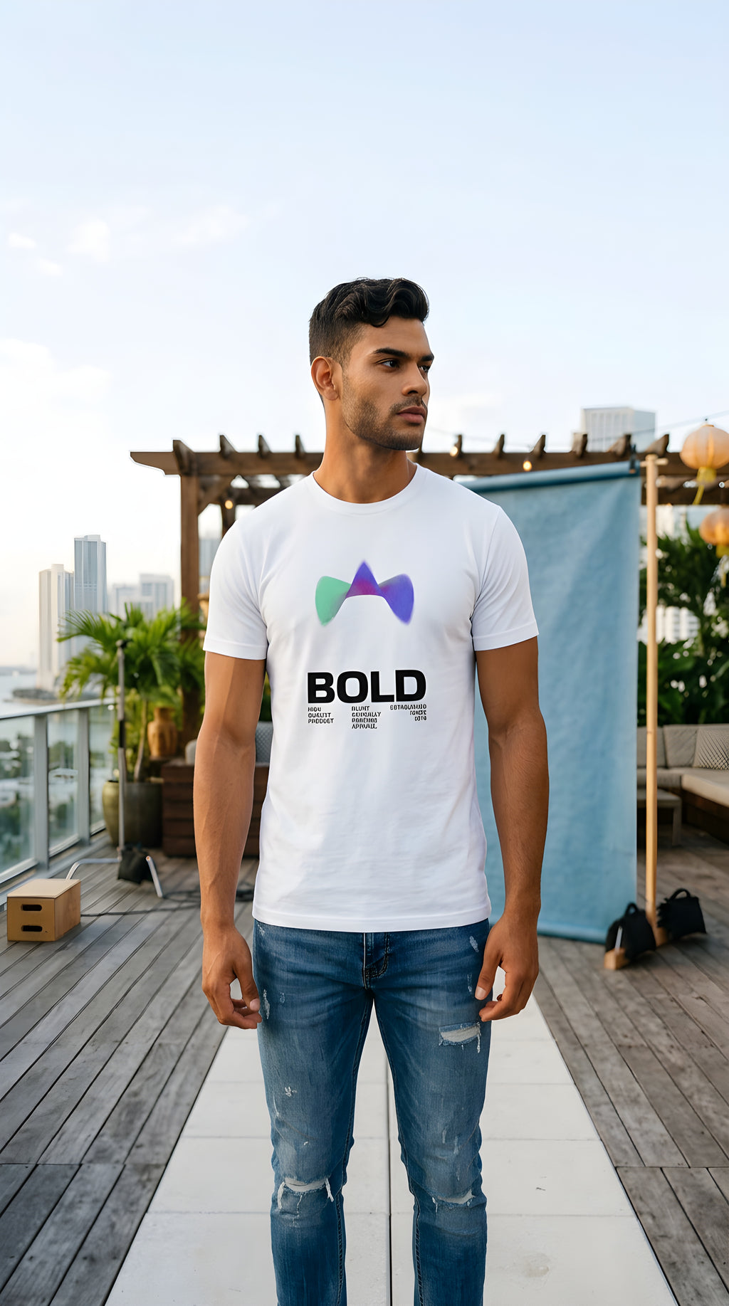 MENS ' BOLD ' organic mid-light Tee