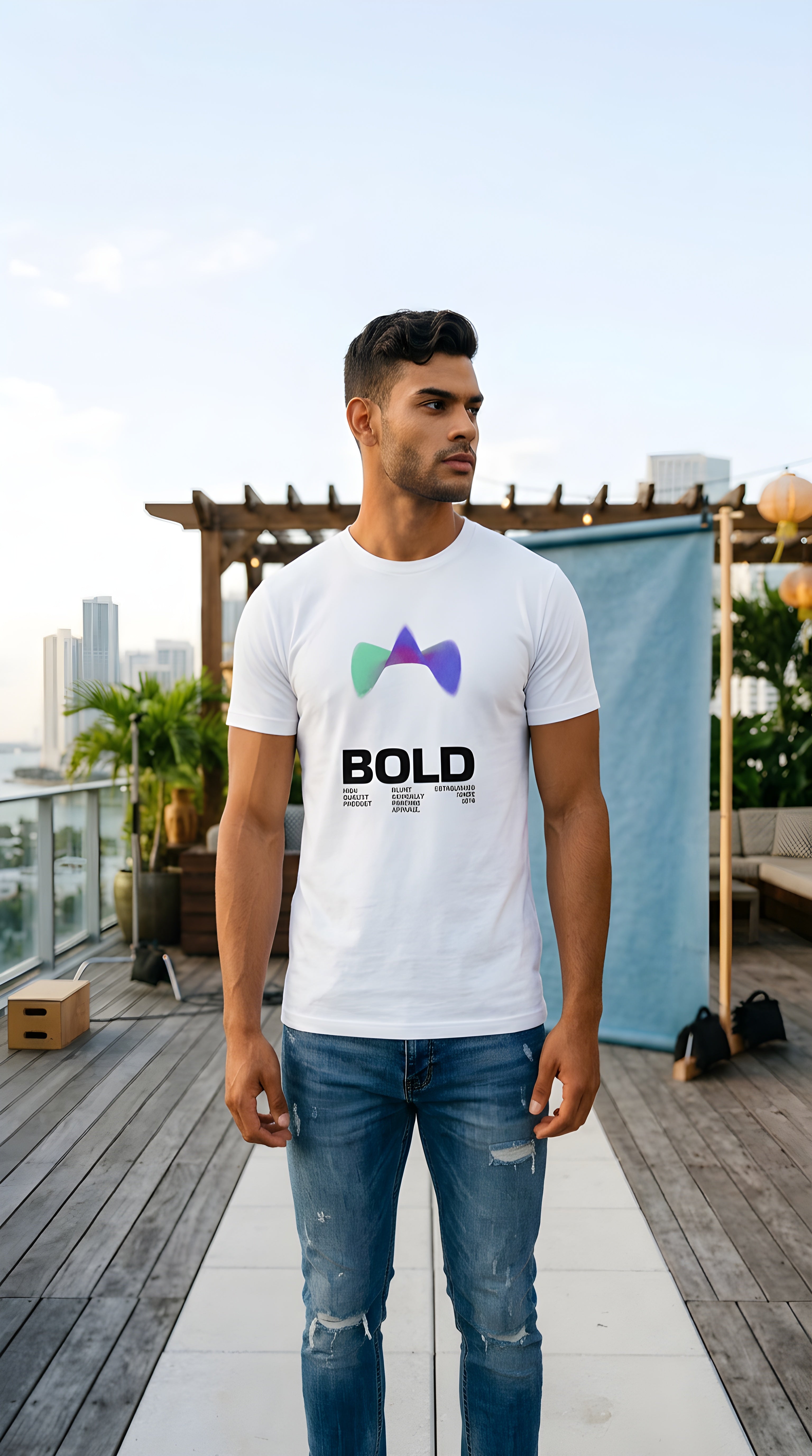 MENS ' BOLD ' organic mid-light Tee