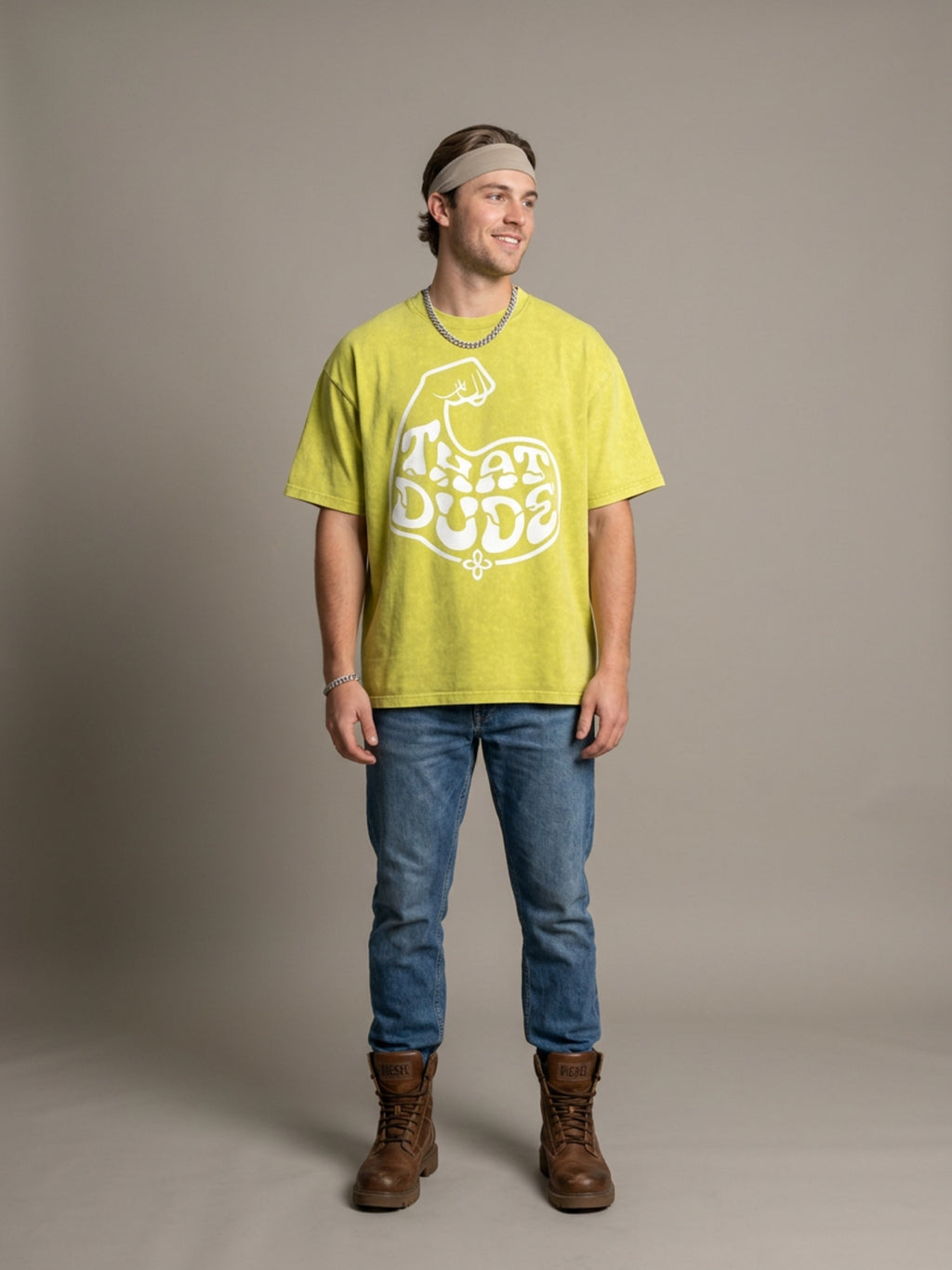 MENS 'THAT DUDE' Snow Washed Oversized Cotton TEE