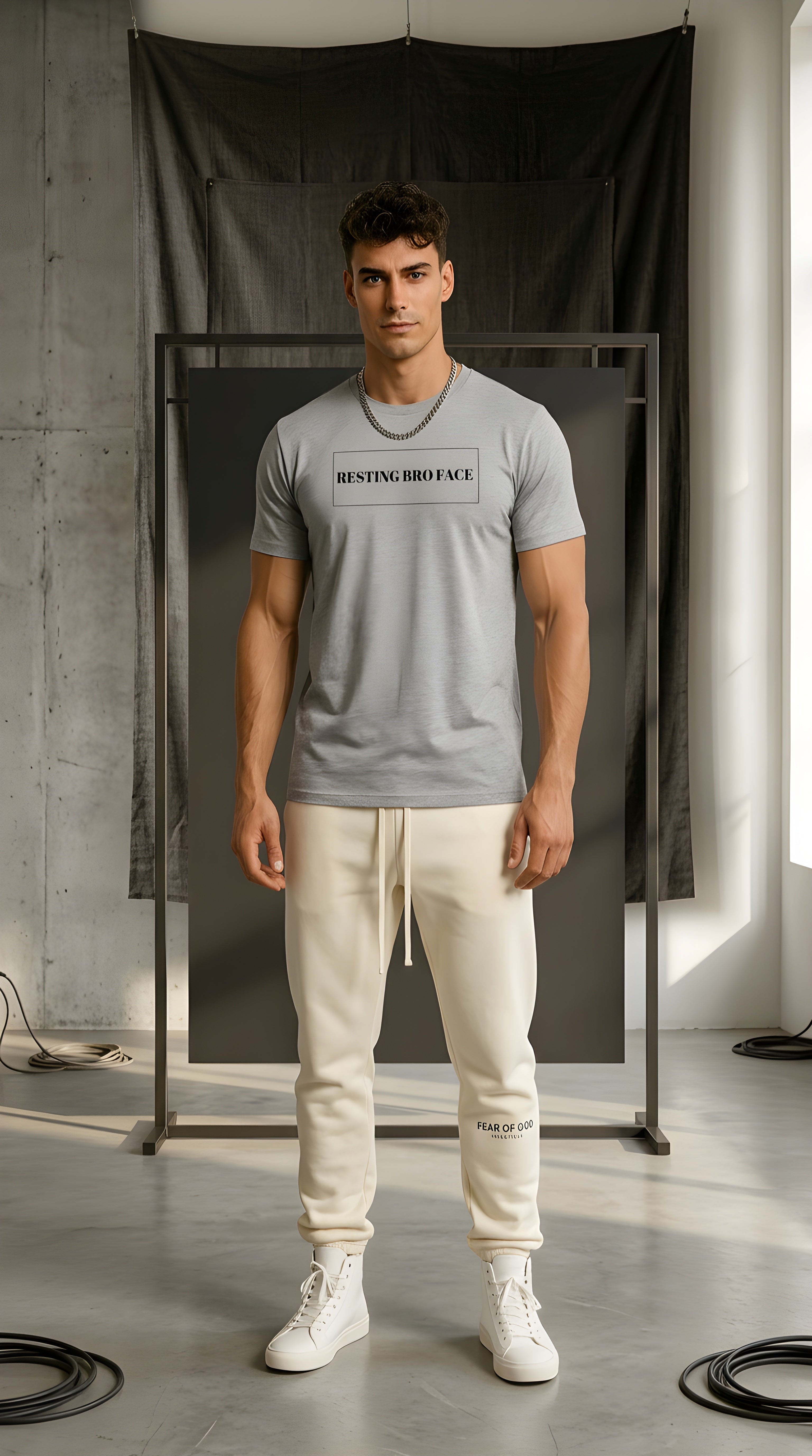 Mens Rest Bro Face Organic Tee