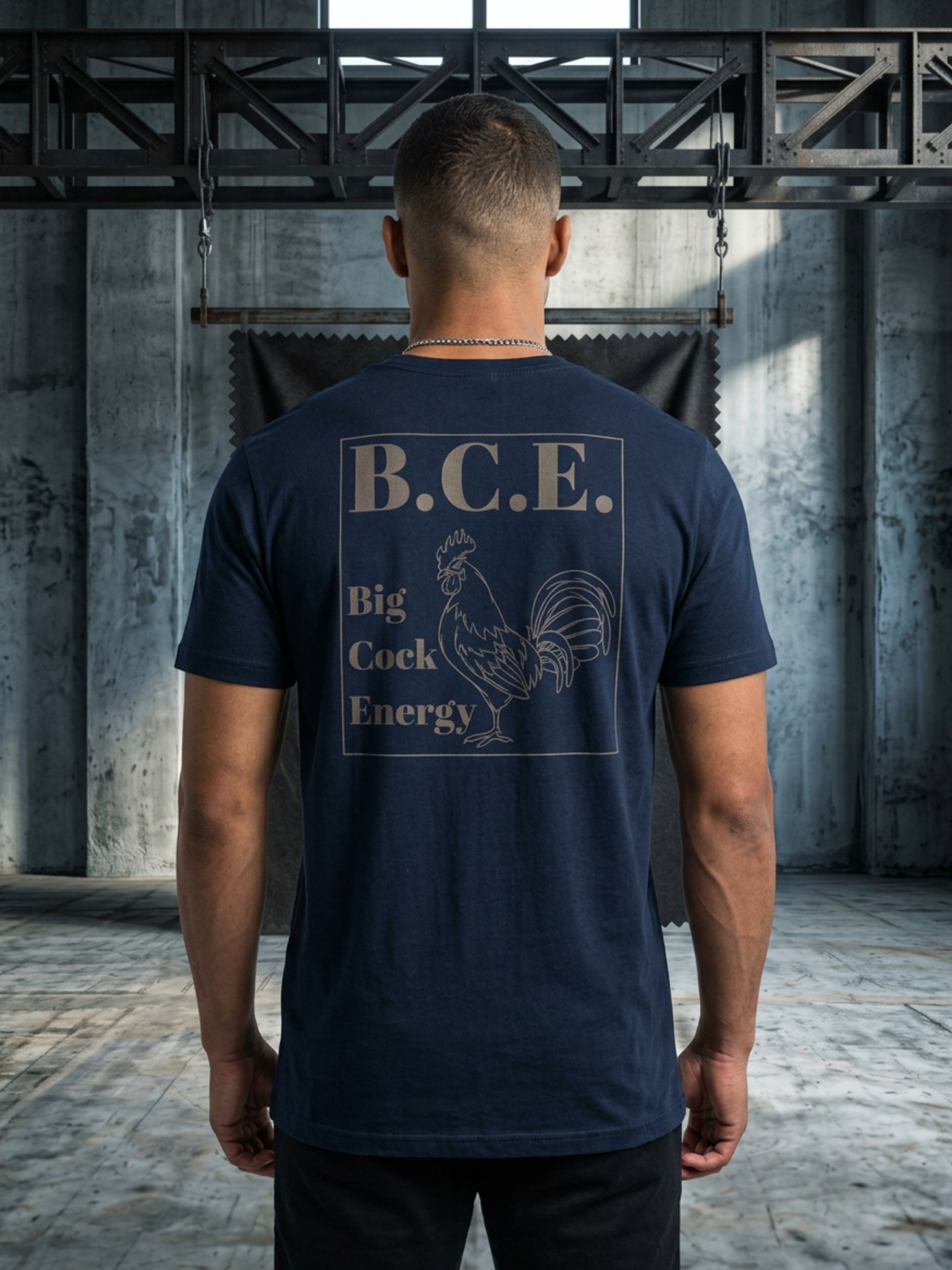 MENS 'B.C.E BIGCOCK ENERGY'  organic mid-light TEE