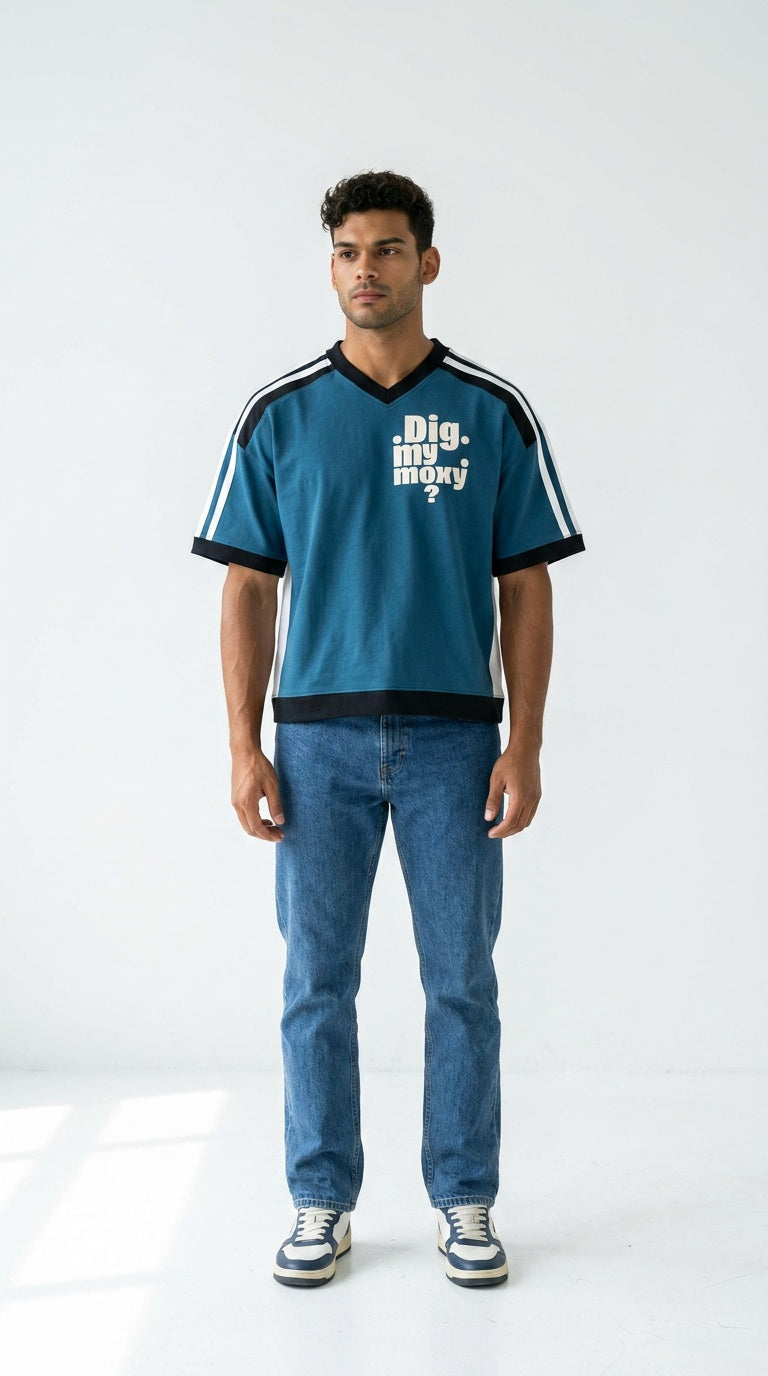 MENS 'DIG MY MOXY' Color Block Raglan T-Shirt