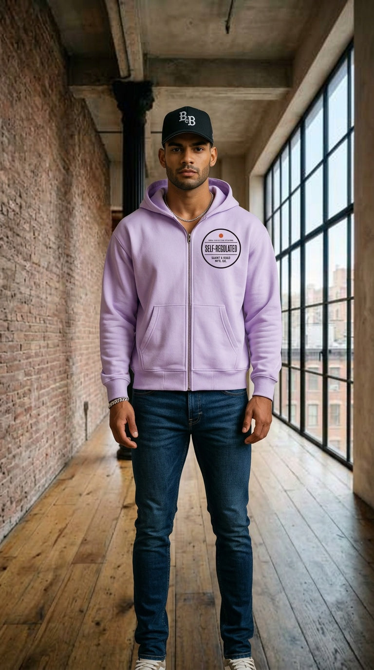 MENS ' SELF REGULATED ' Essential Oversized Fleece Boxy Hoodie