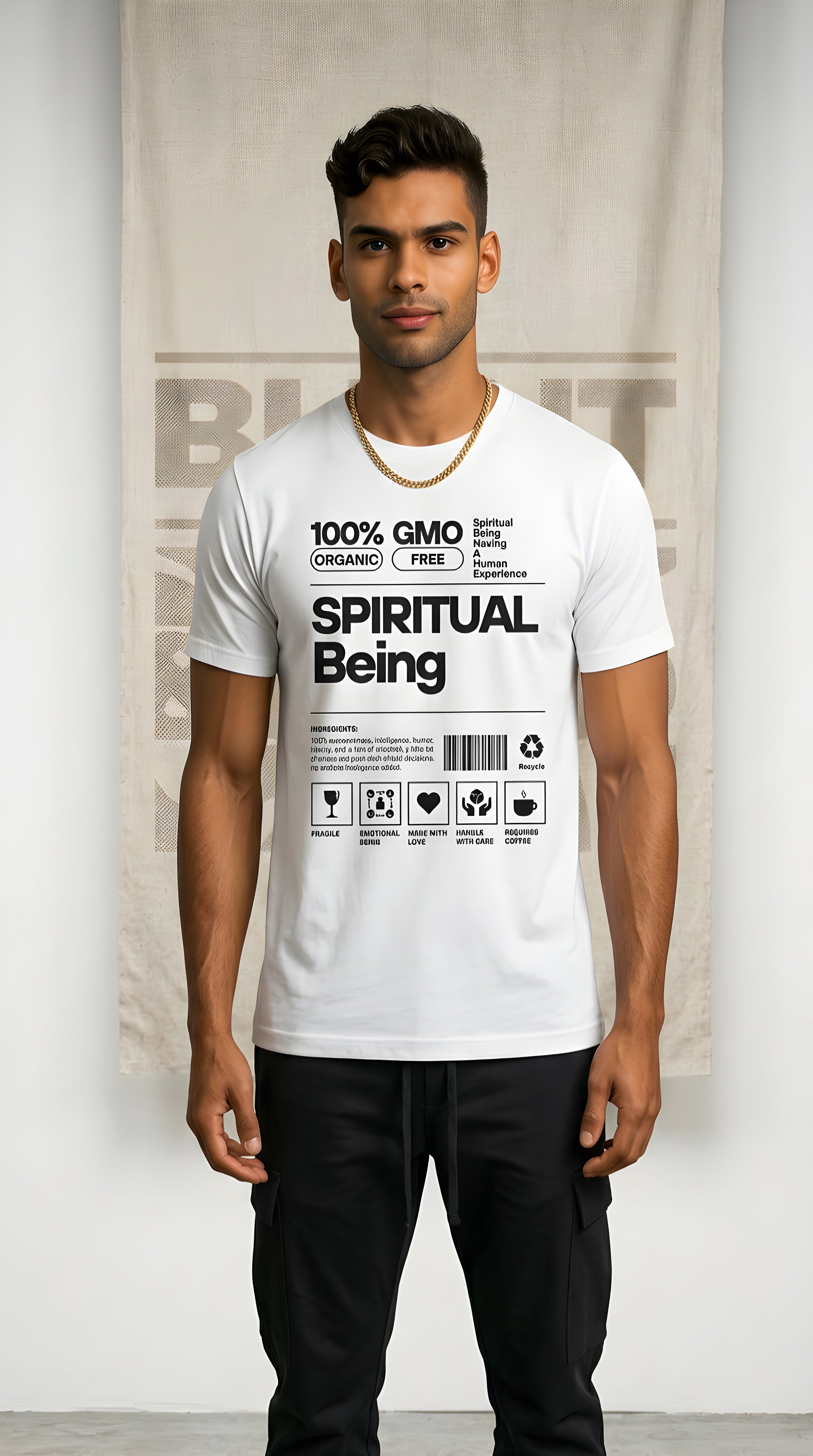 Mens Spiritual Being Organic Tee
