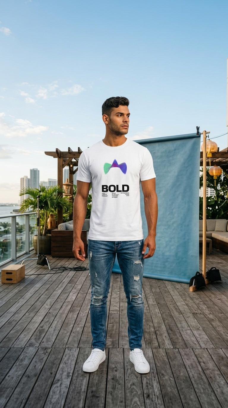 MENS ' BOLD ' organic mid-light Tee