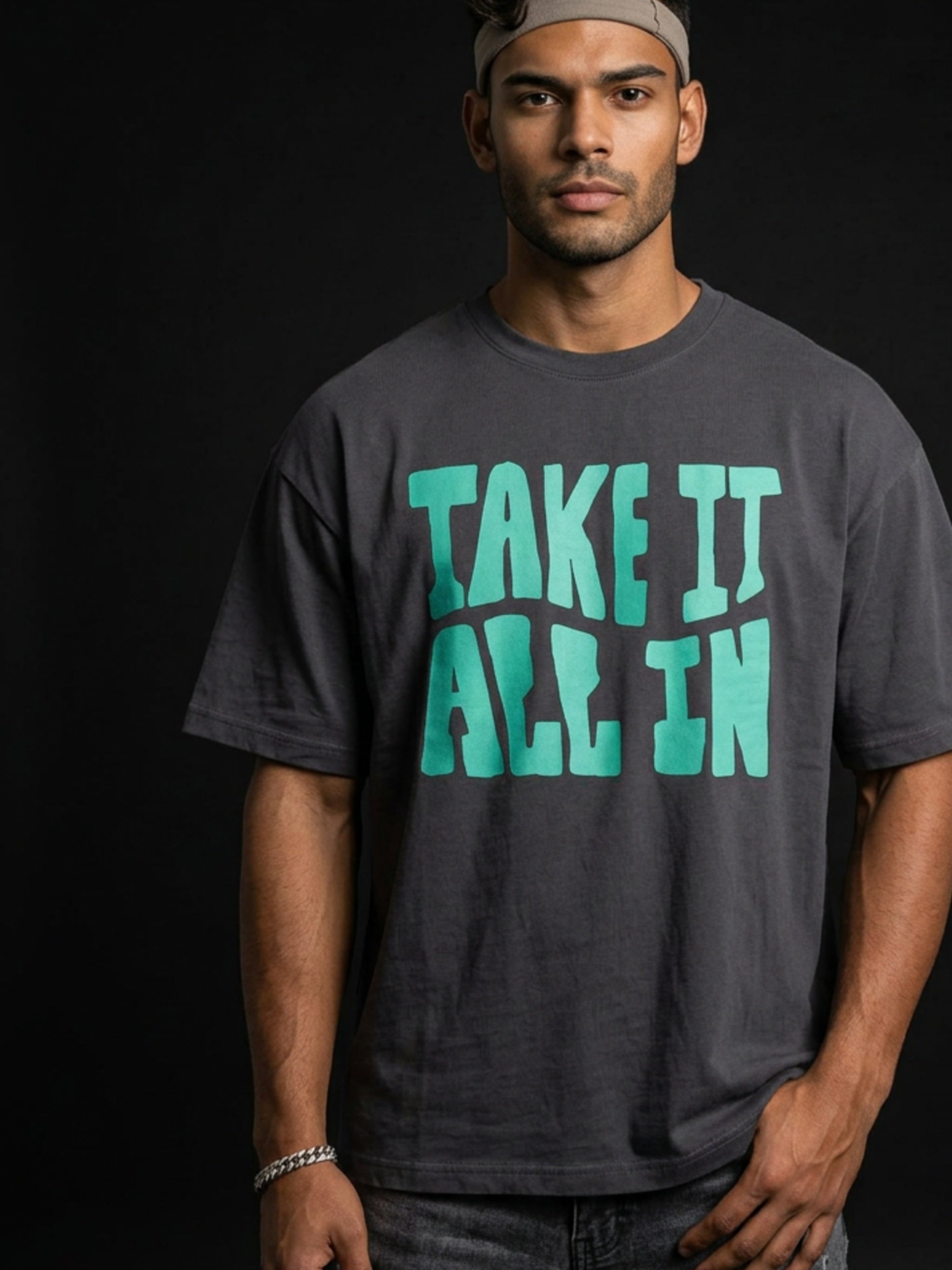 MENS 'Take It All'  In Boxy Tee
