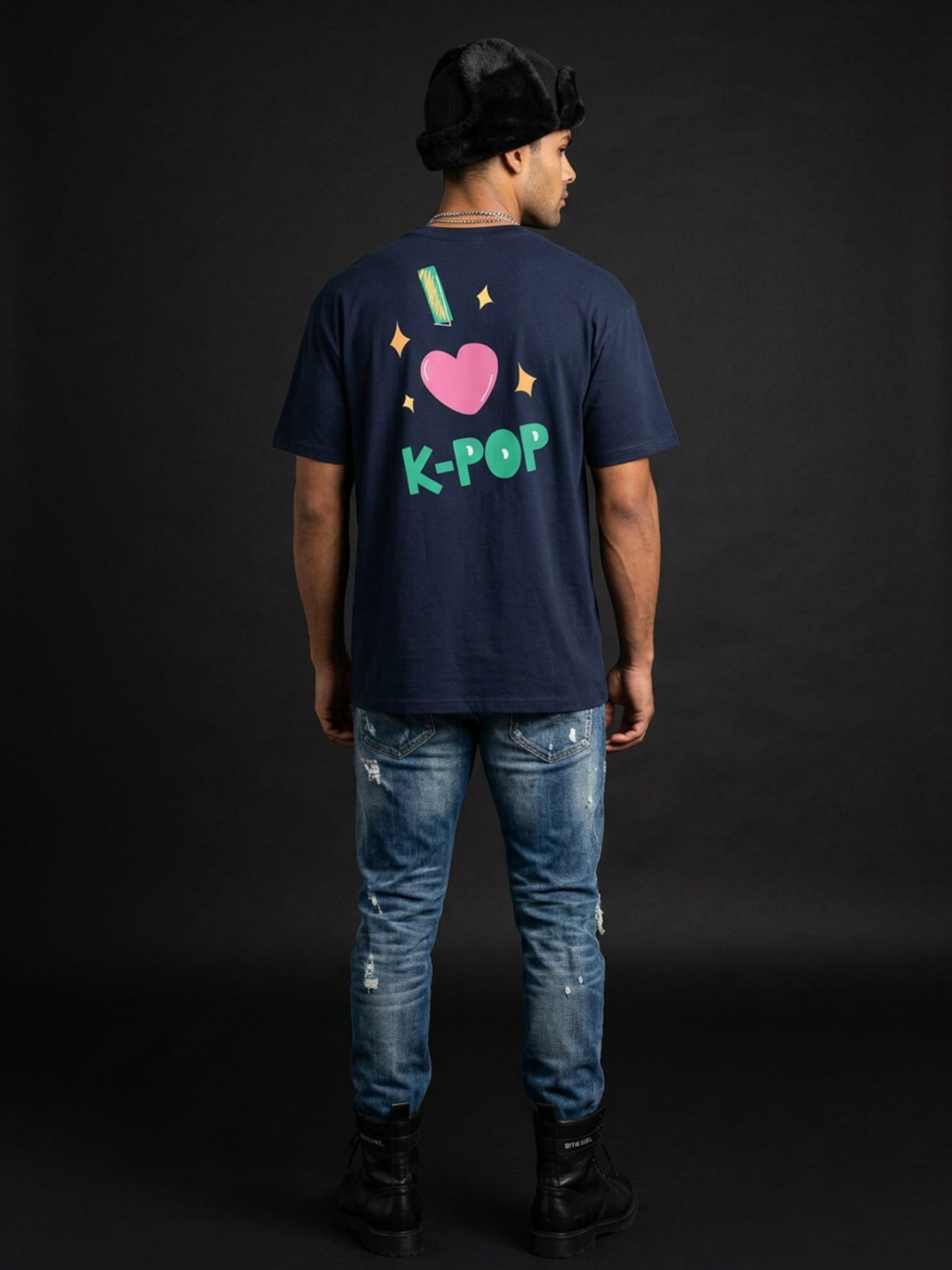 MENS 'K-POP LOVE' organic mid-light TEE