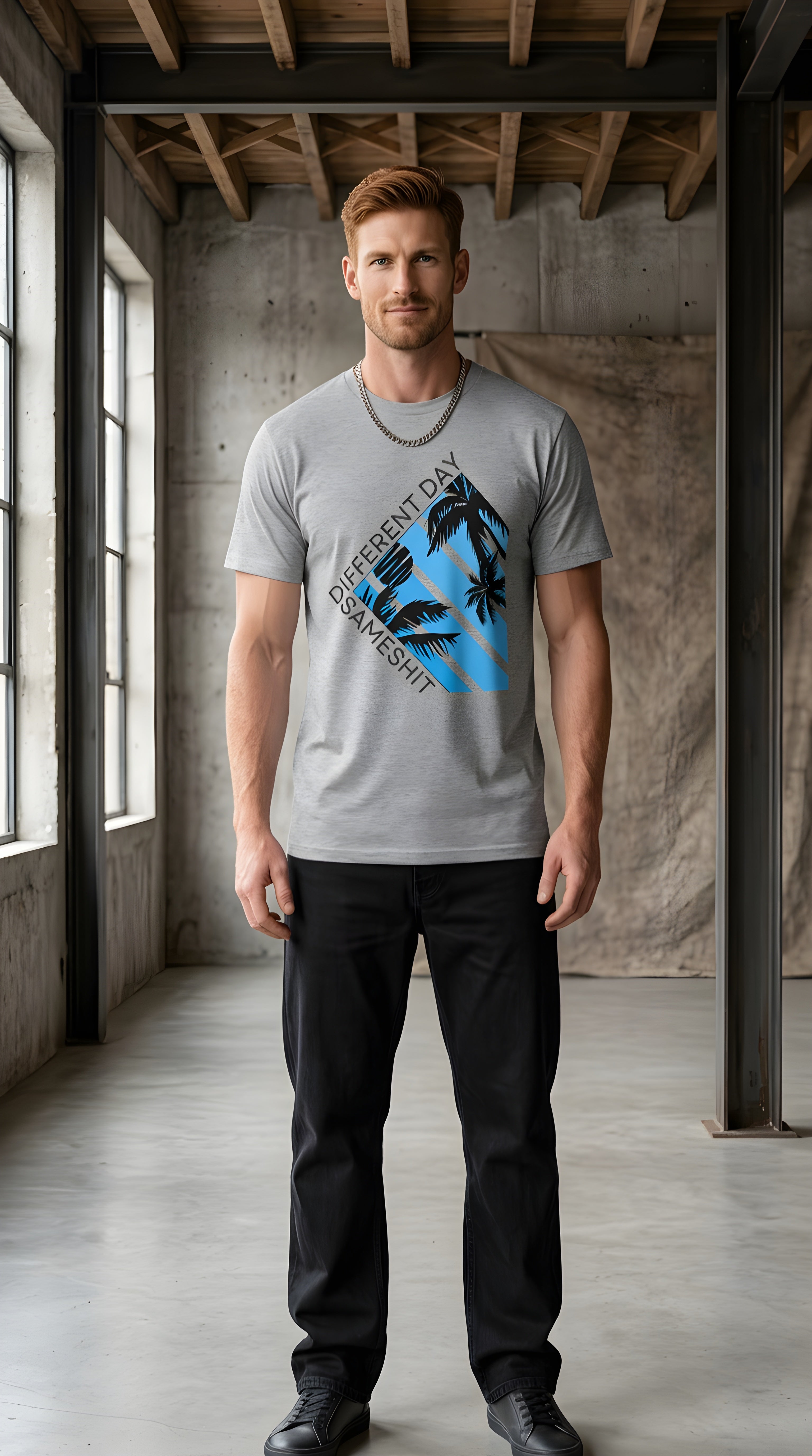 Mens Same Shit Different Day organic mid-light Tee