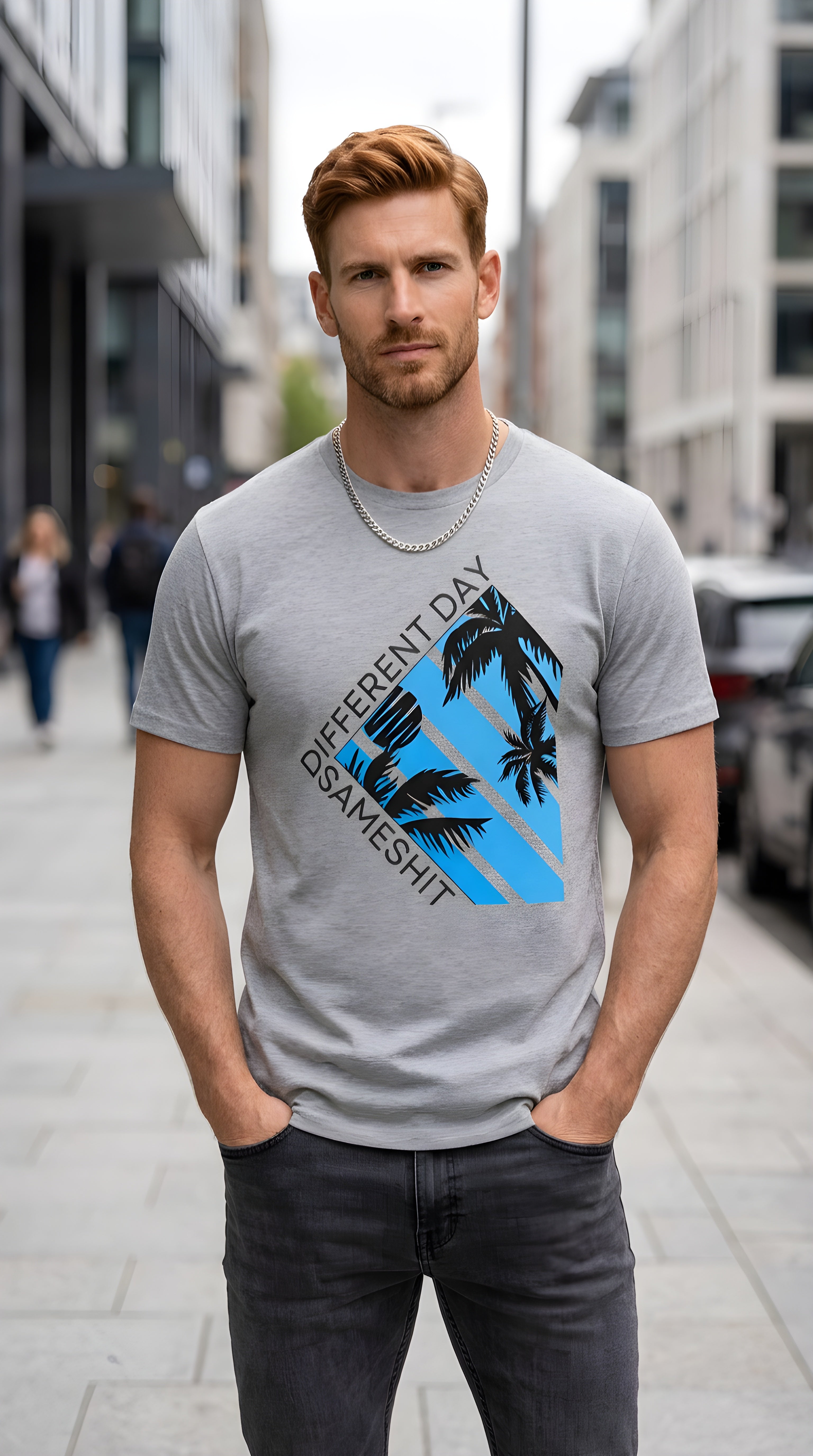 Mens Same Shit Different Day organic mid-light Tee