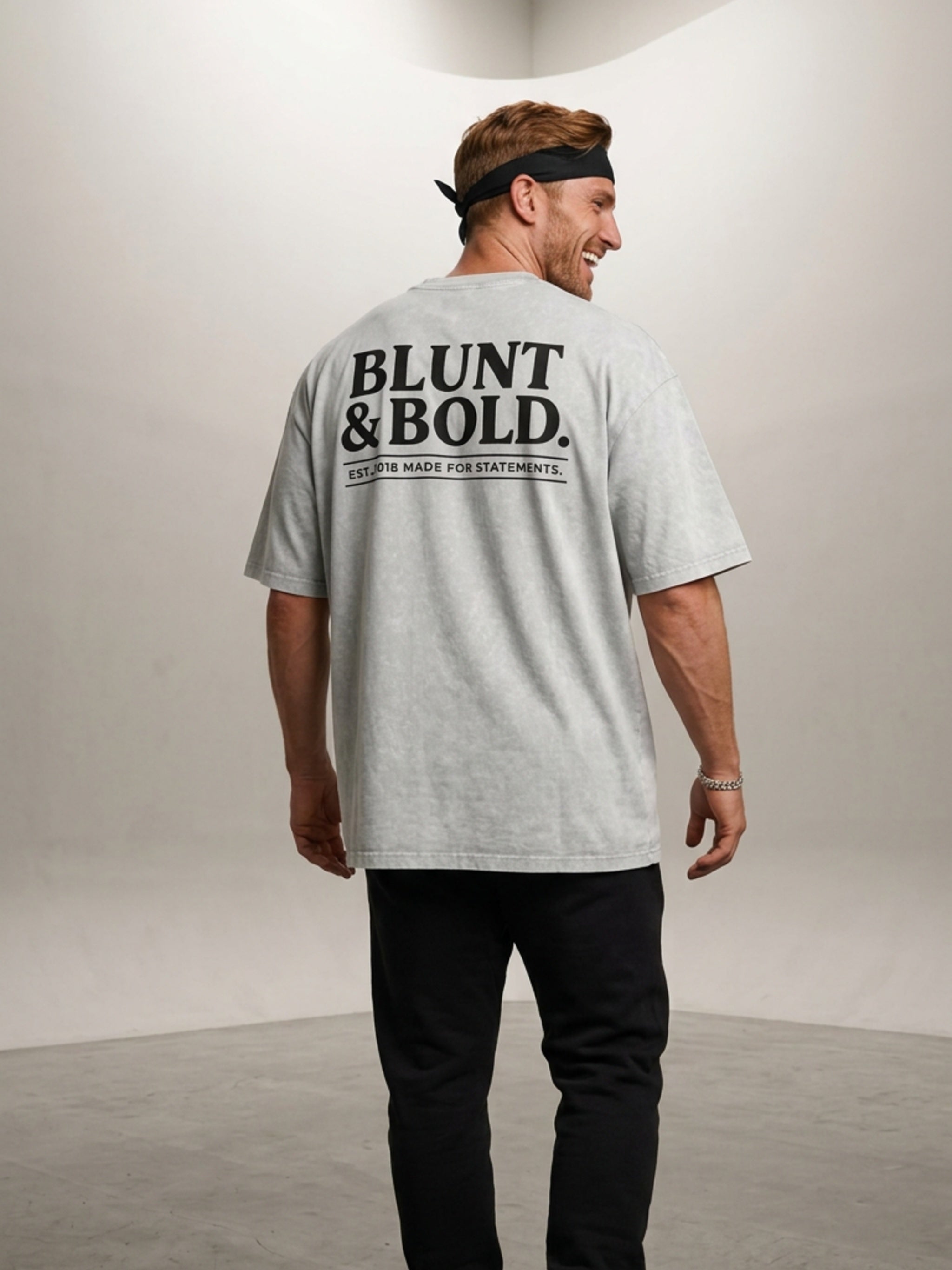 MENS ' FROM THE BOTTOM ' Snow Washed Oversized Cotton TEE