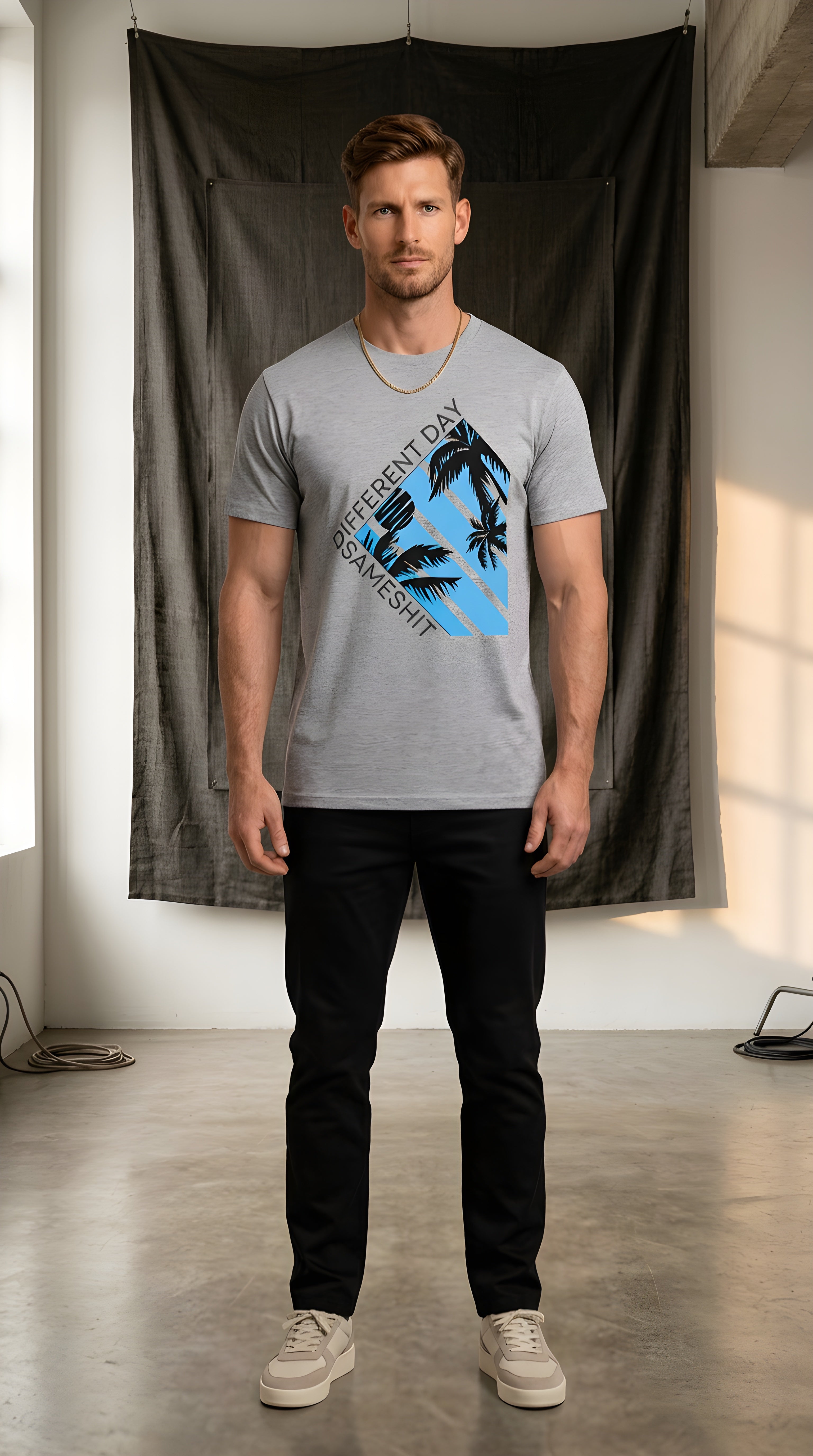 Mens Same Shit Different Day organic mid-light Tee