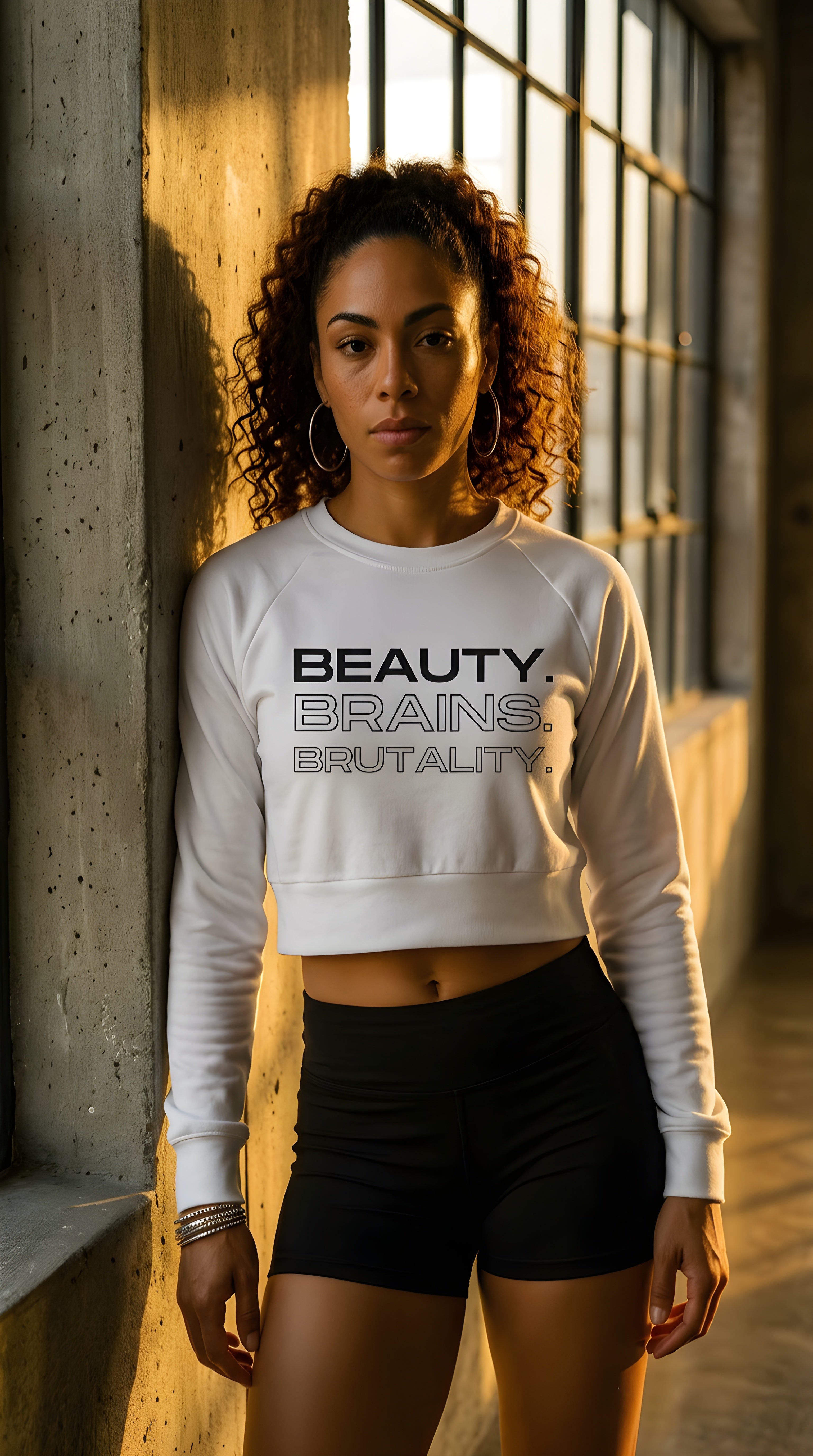WOMENS 'BRAINS BEAUTY BRUTALITY'