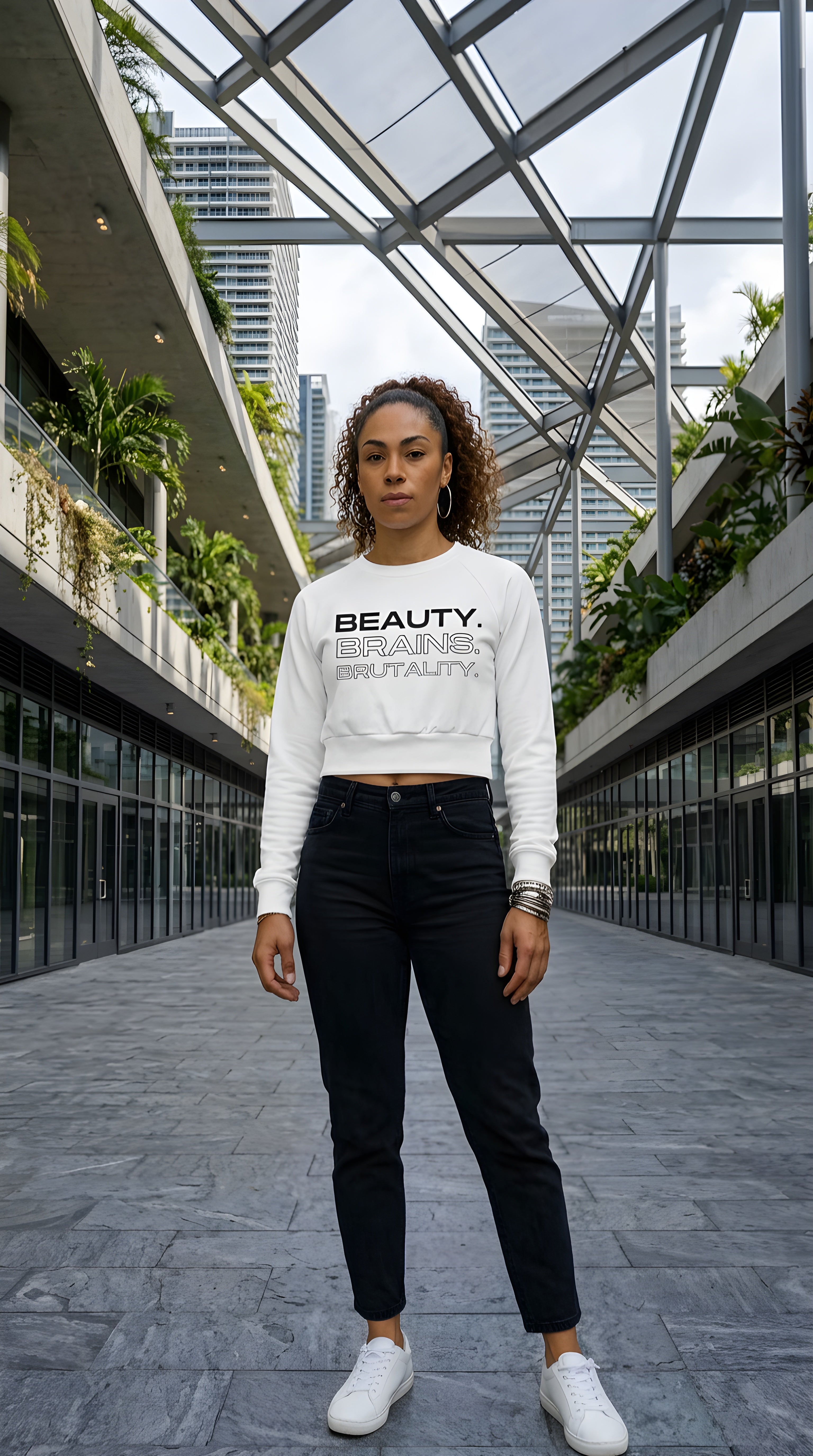 WOMENS 'BRAINS BEAUTY BRUTALITY'