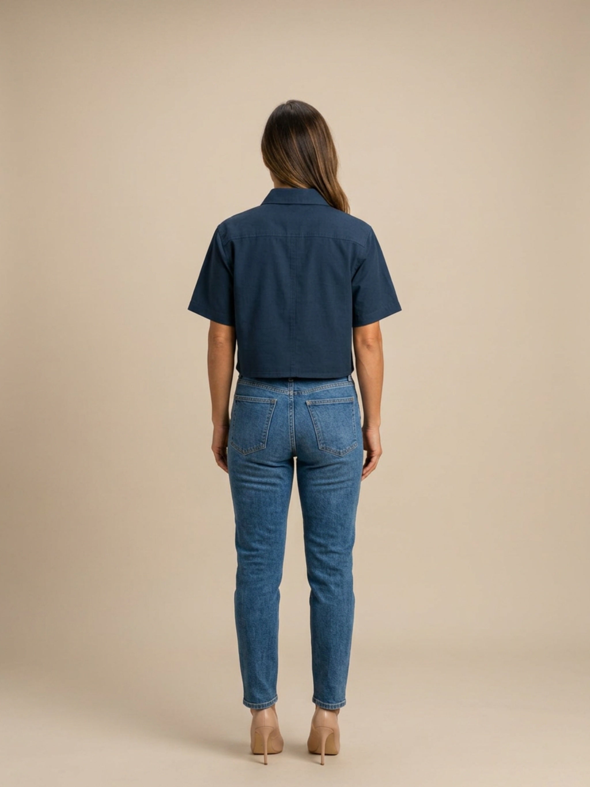 WOMENS ' FILTERED REALITY ' Crop Short Sleeve Shirt