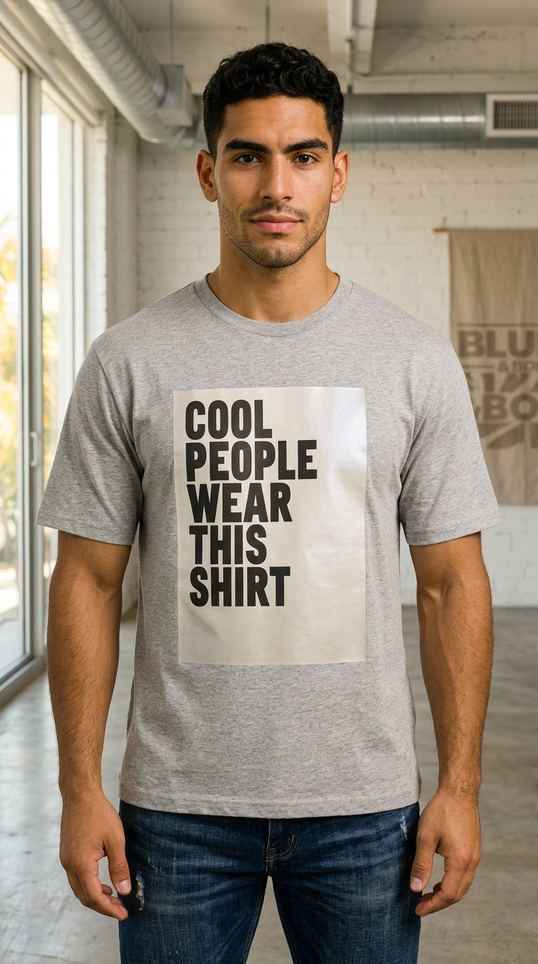 Mens “Cool People Wear This Shirt” BOXY Boxy Tee