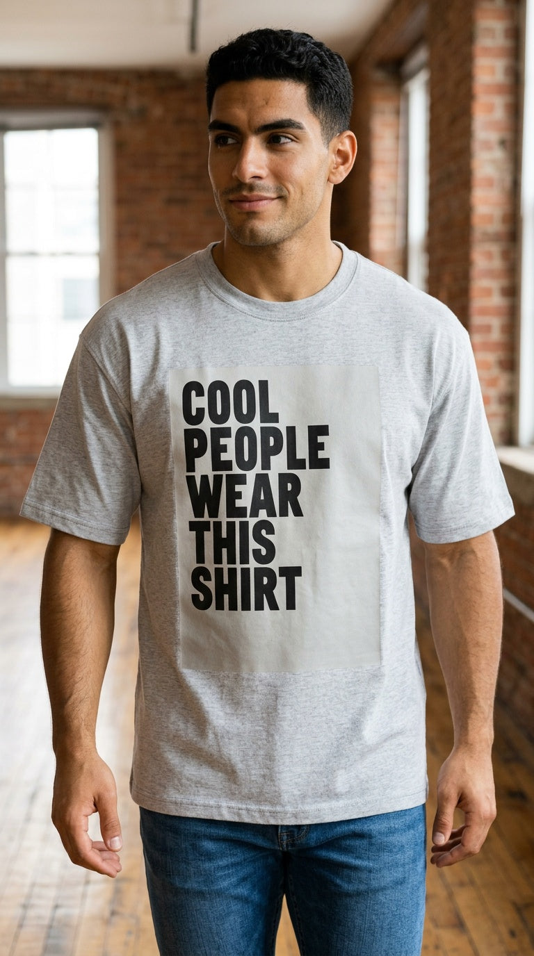 Mens “Cool People Wear This Shirt” BOXY Boxy Tee