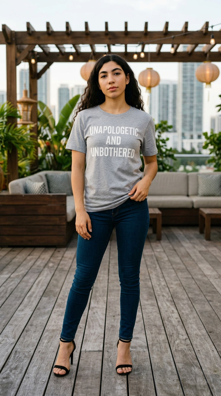 Womens ' UNFILTERED" organic ribbed neck Tee