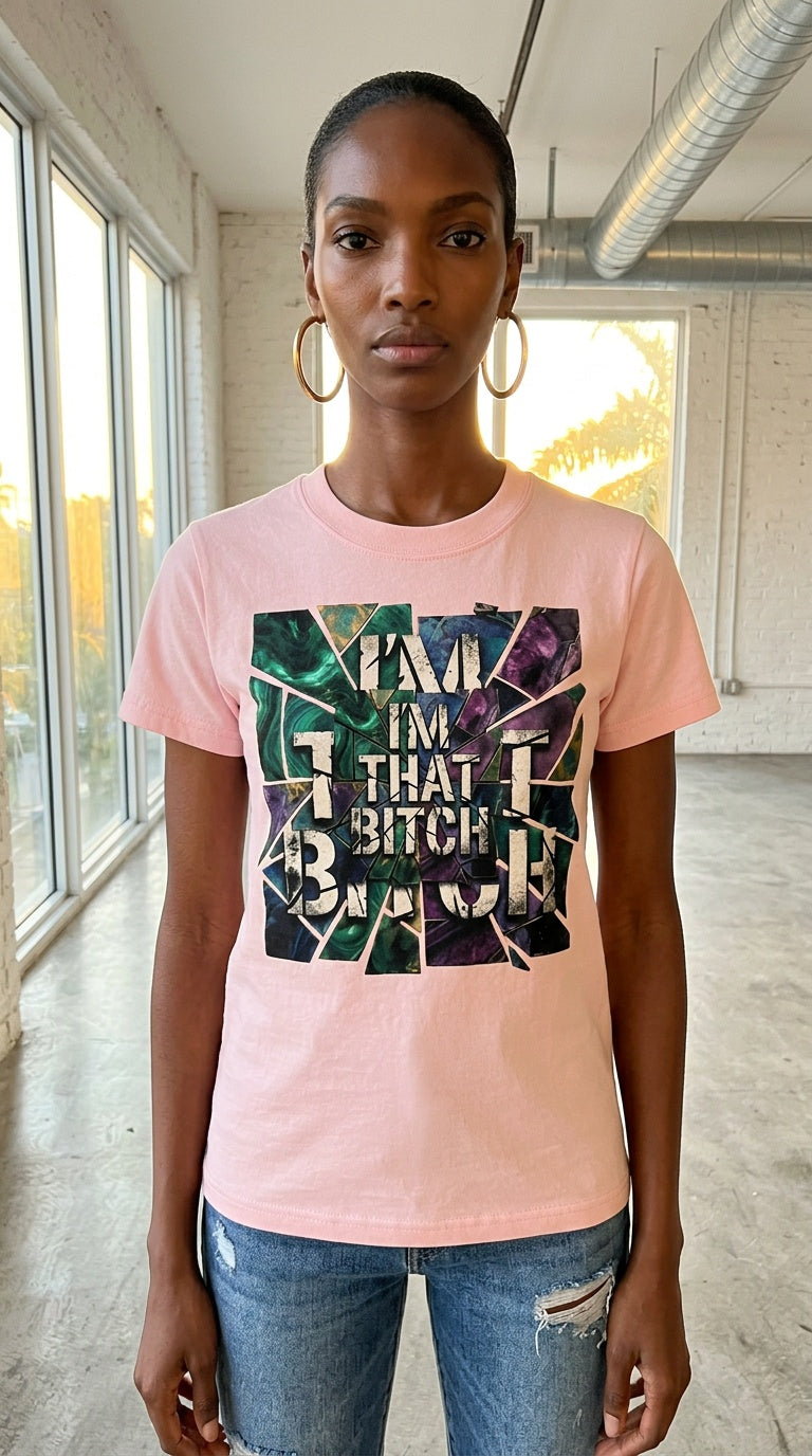 WOMENS 'THAT BITCH!' Essential Bodycon Crewneck TEE