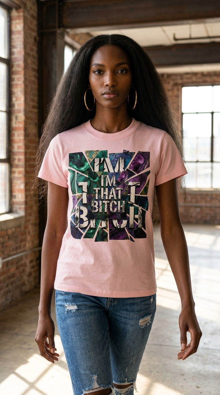 WOMENS 'THAT BITCH!' Essential Bodycon Crewneck TEE