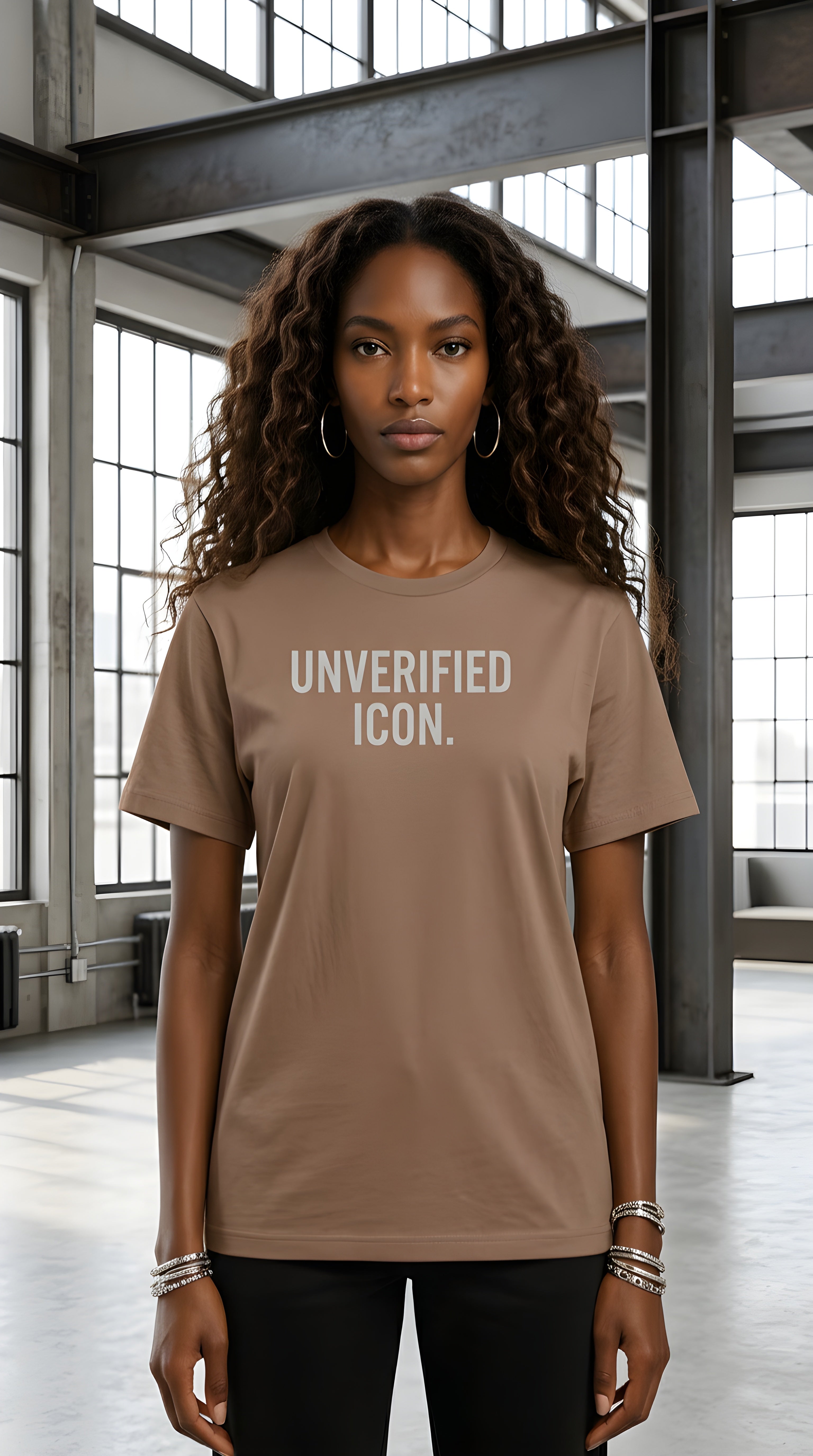Womens ' UNVERIFIED ICON ' high-waisted t-shirt